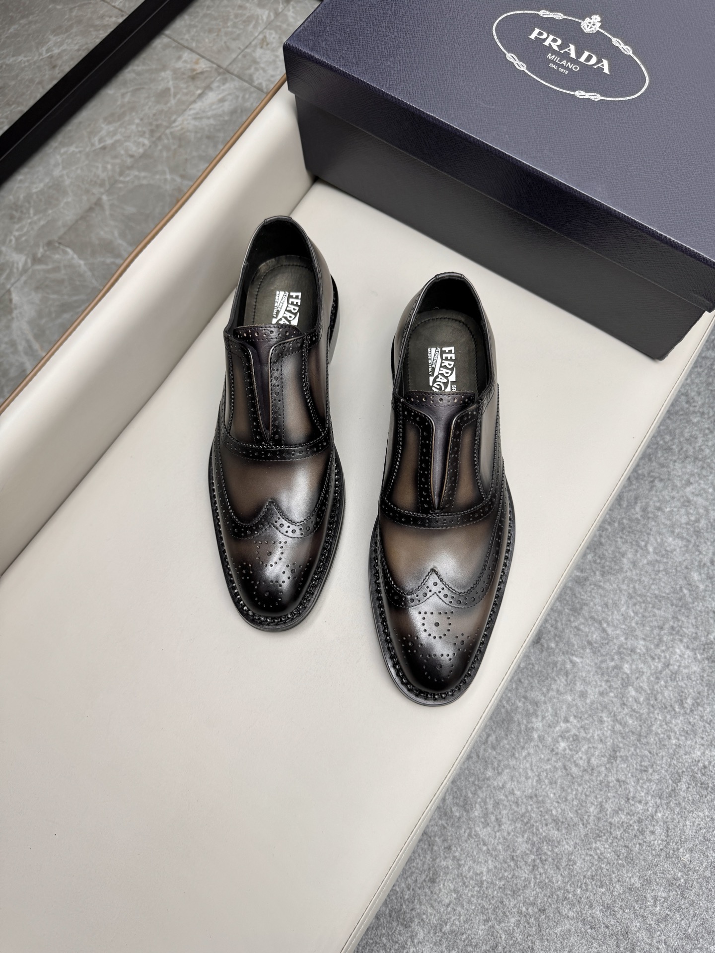 Ferragamo Loafer, Men's Business Leather Shoes, Brown Leather, Size 38-46 4 i1747145964496 4389 0 3