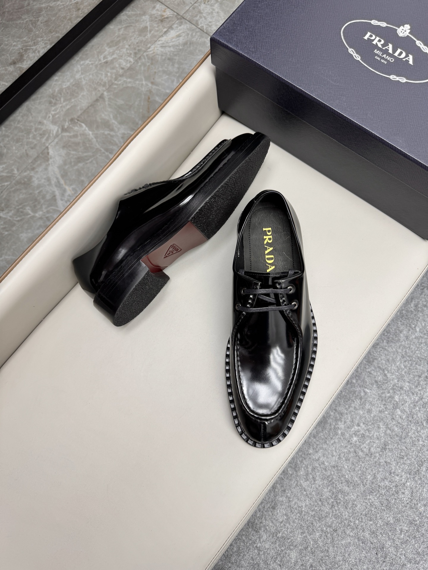 Prada Classic Black Leather Loafers for Men | Business Dress Shoes 4 i1747645217413 1029 0 2