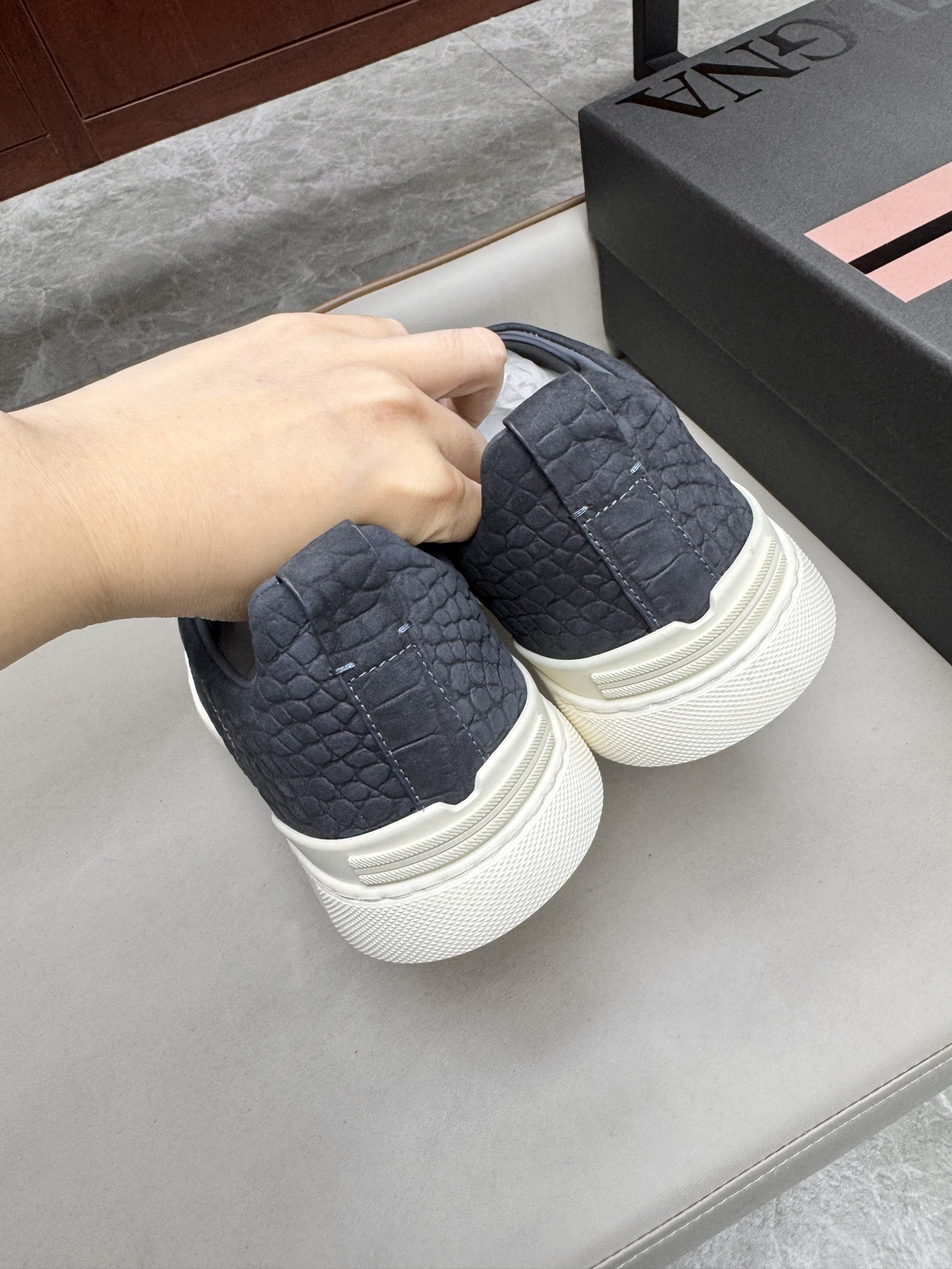 Ermenegildo Zegna Triple Stitch Leather Sneakers - Low Top, Slip-On Design 6 i1748180623193 4702 0 4