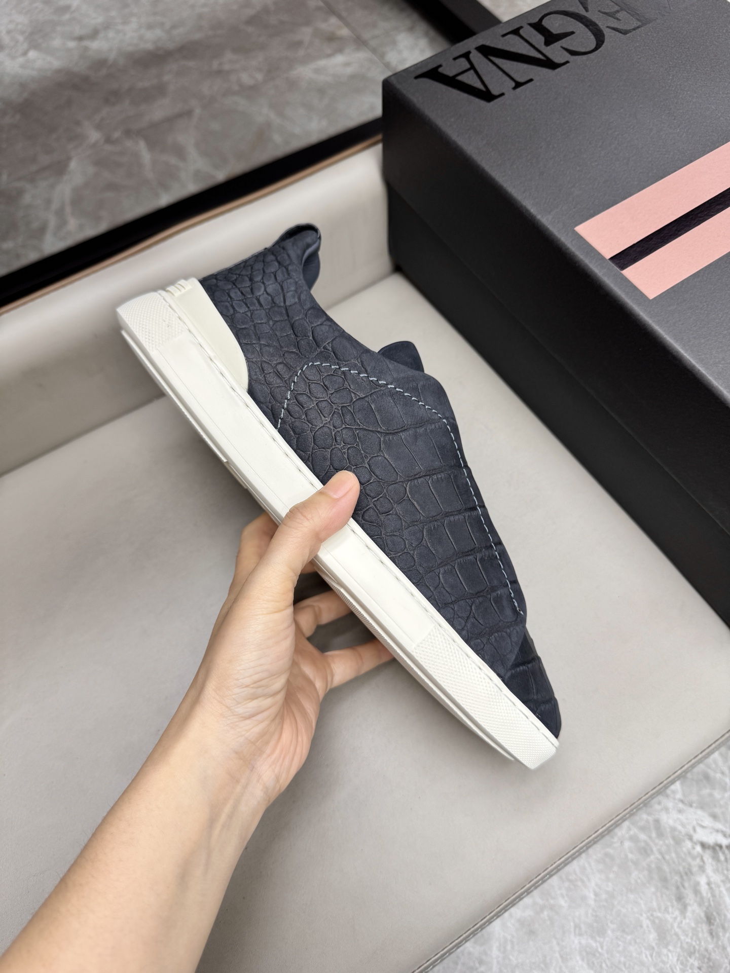 Ermenegildo Zegna Triple Stitch Leather Sneakers - Low Top, Slip-On Design 7 i1748180624944 5730 0 5