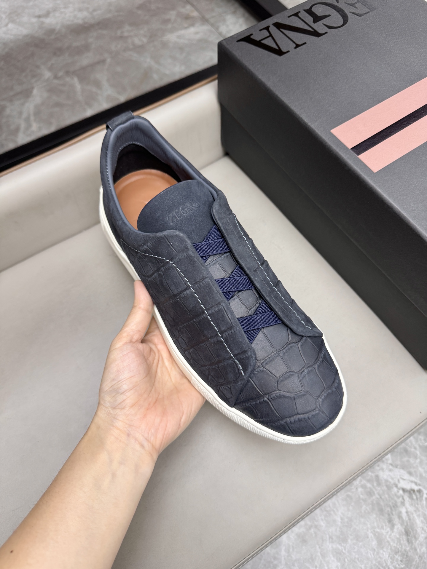 Ermenegildo Zegna Triple Stitch Leather Sneakers - Low Top, Slip-On Design 8 i1748180624979 1699 0 6