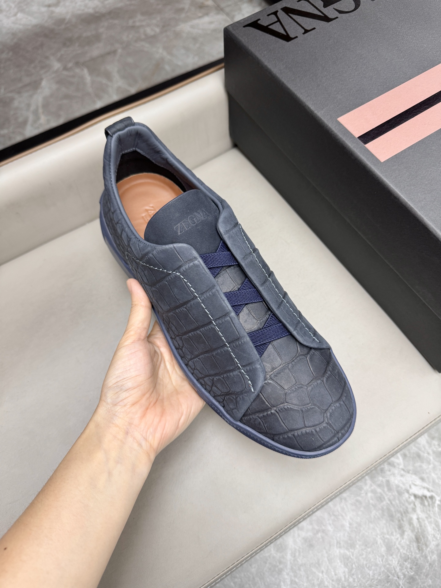 Ermenegildo Zegna Triple Stitch Leather Sneakers Low-Top Slip-Ons 8 i1748180663847 4992 0 6