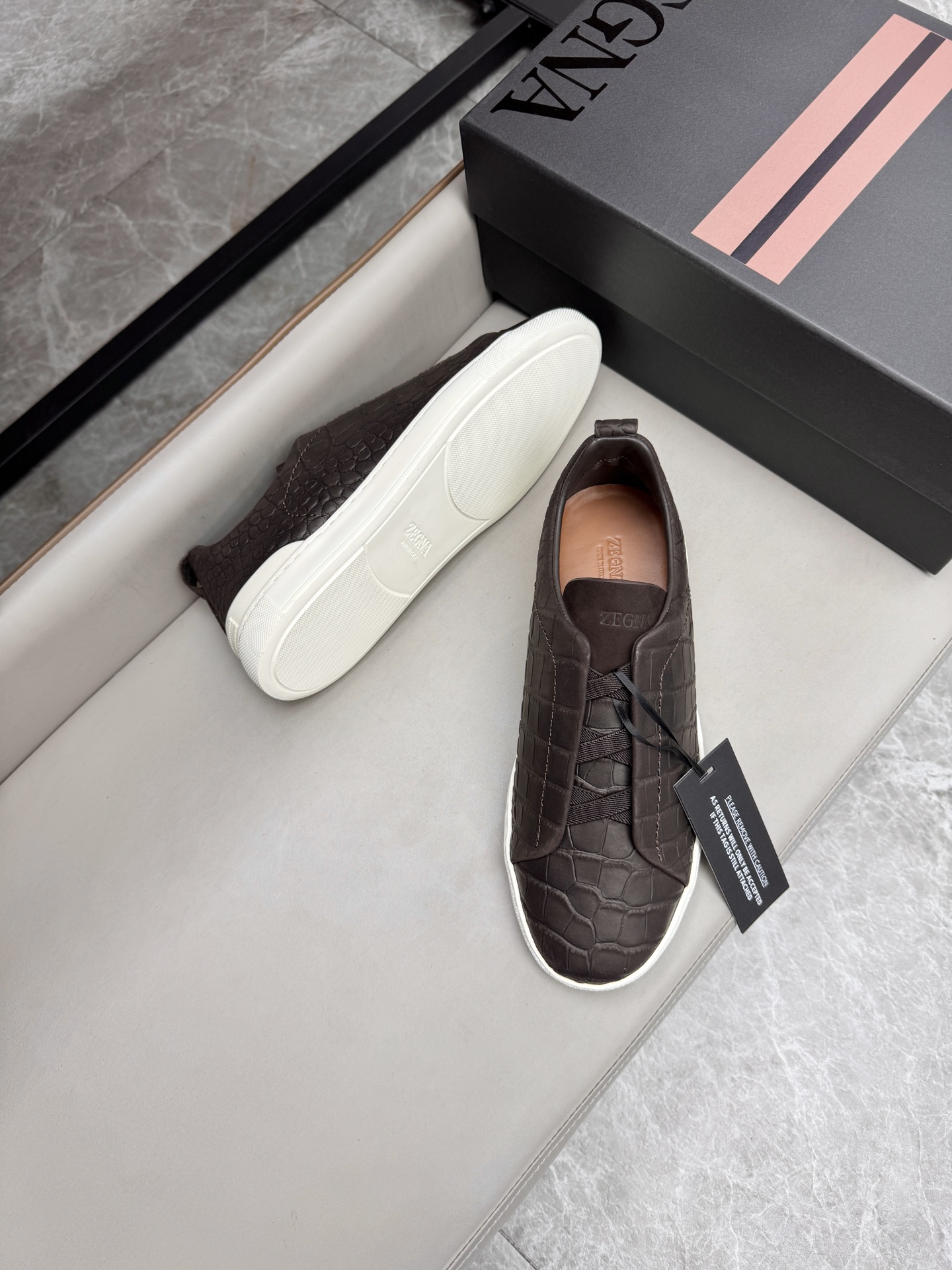 Ermenegildo Zegna Triple Stitch Brown Leather Low-Top Sneakers 4 i1748180686571 297 0 2