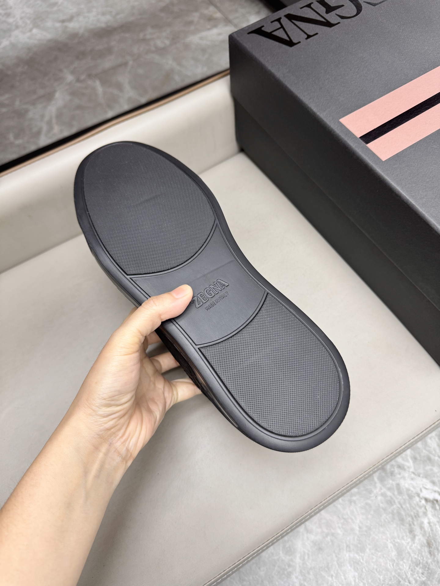 Ermenegildo Zegna Triple Stitch Leather Sneakers, Black Slip-Ons Size 39-44 9 i1748180748662 1116 0 8