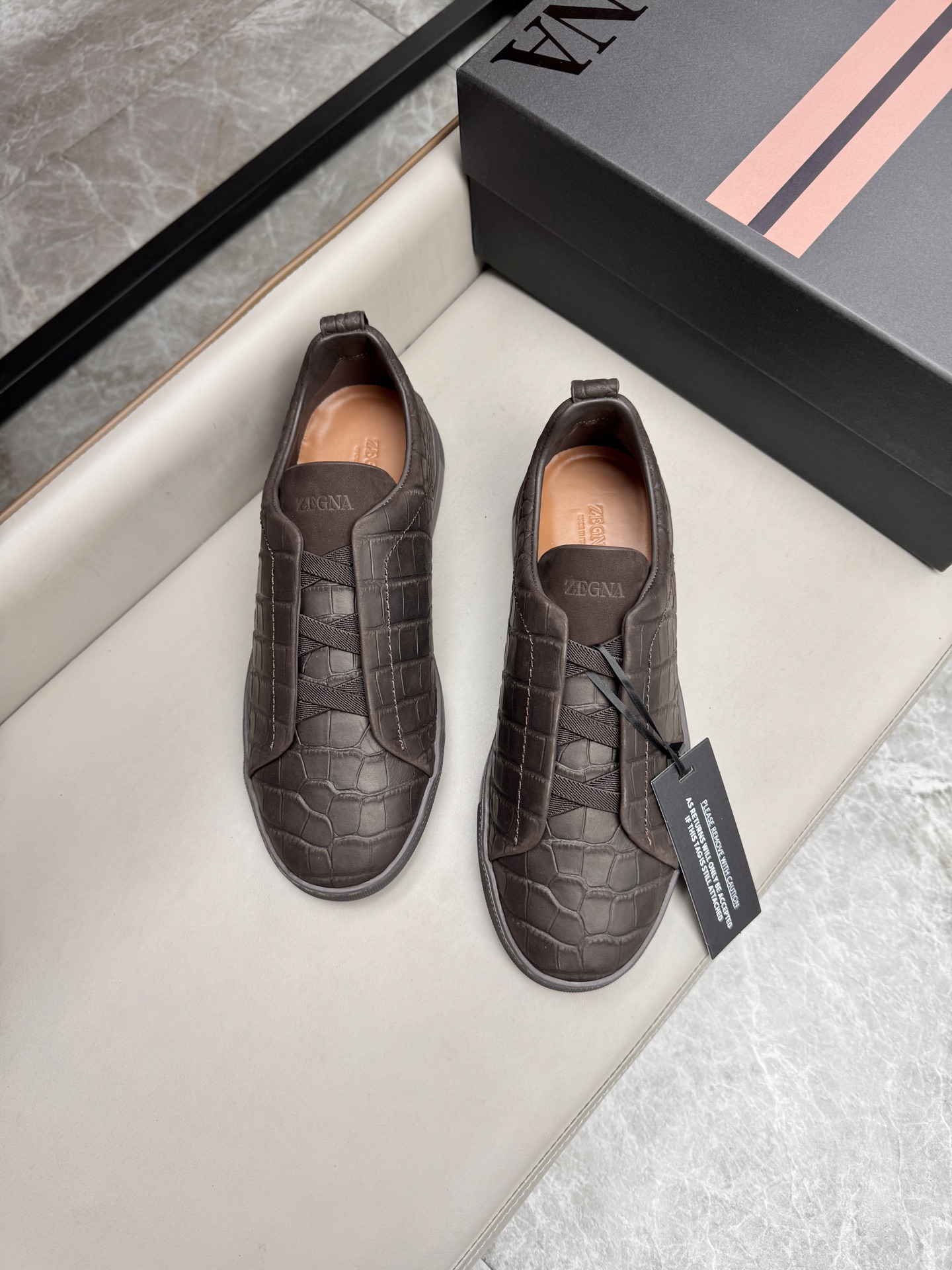 Ermenegildo Zegna Triple Stitch Leather Sneakers - Lightweight & Stylish 4 i1748180777168 6795 0 3