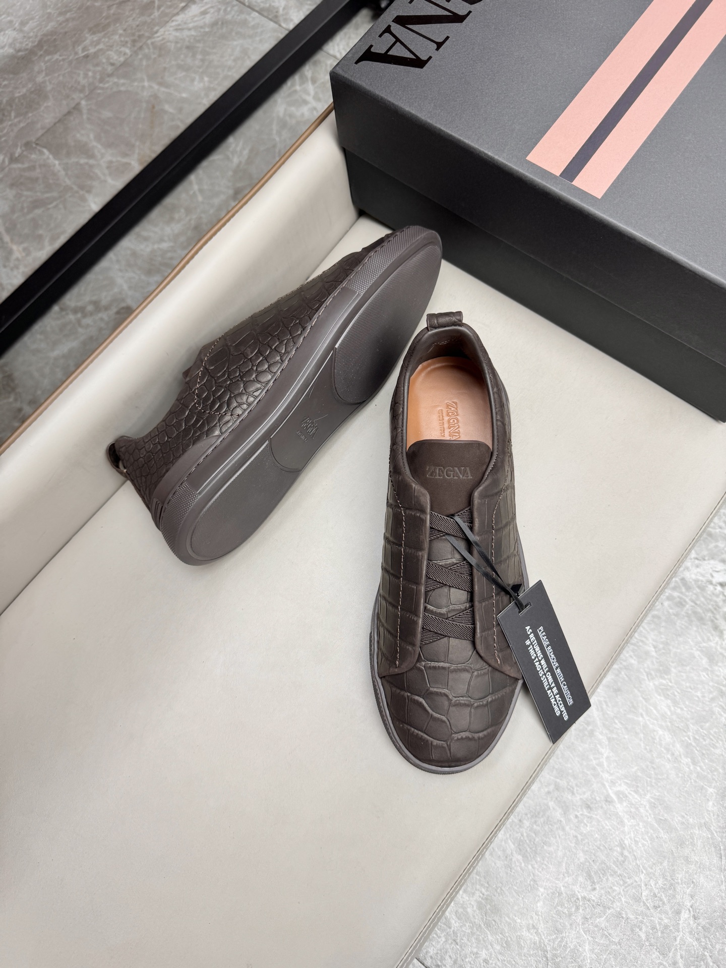 Ermenegildo Zegna Triple Stitch Leather Sneakers - Lightweight & Stylish 3 i1748180778202 555 0 2
