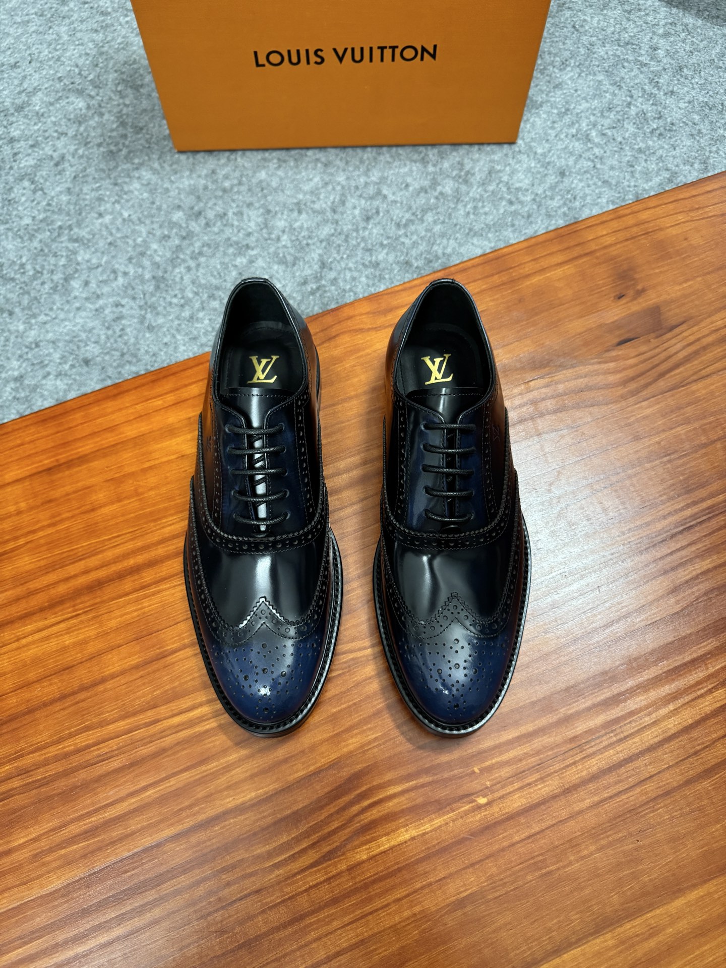 Louis Vuitton Leather Business Loafers for Men - Water Stain Calfskin Leather