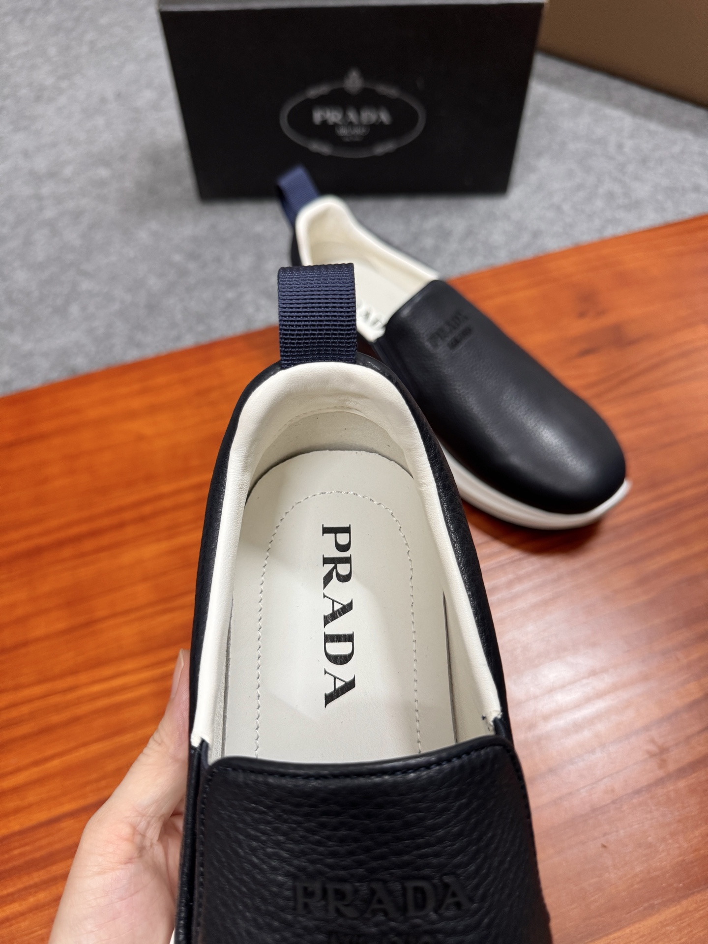 Prada Men's Leather Slip-On Sneakers - Stylish Comfort & Italian Craftsmanship 10 i1755596581994 1706 0 8