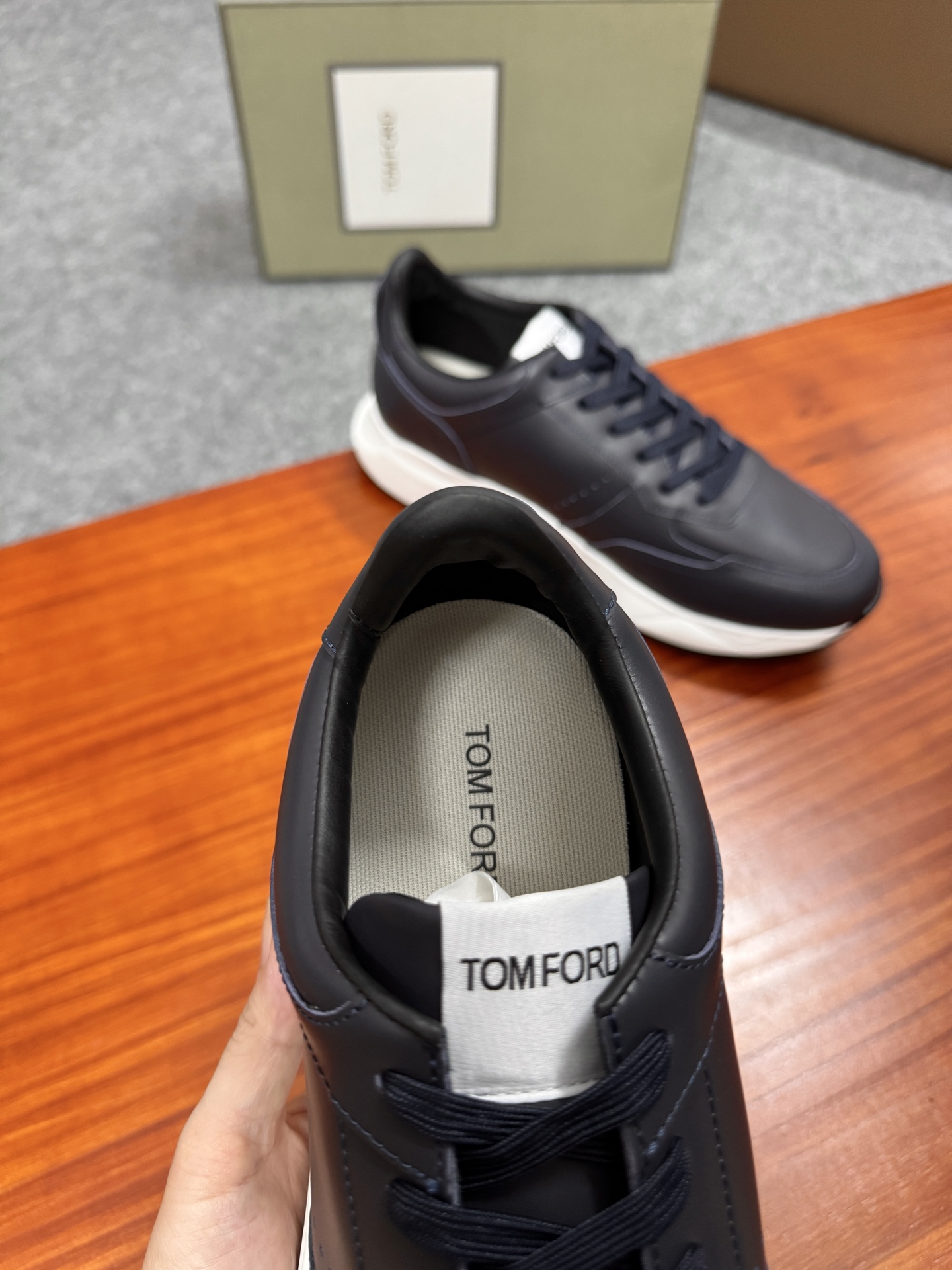 Tom Ford Cambridge Leather Low-Top Sneakers - Lace-up, Rubber Sole 9 i1756037769799 7002 0 8