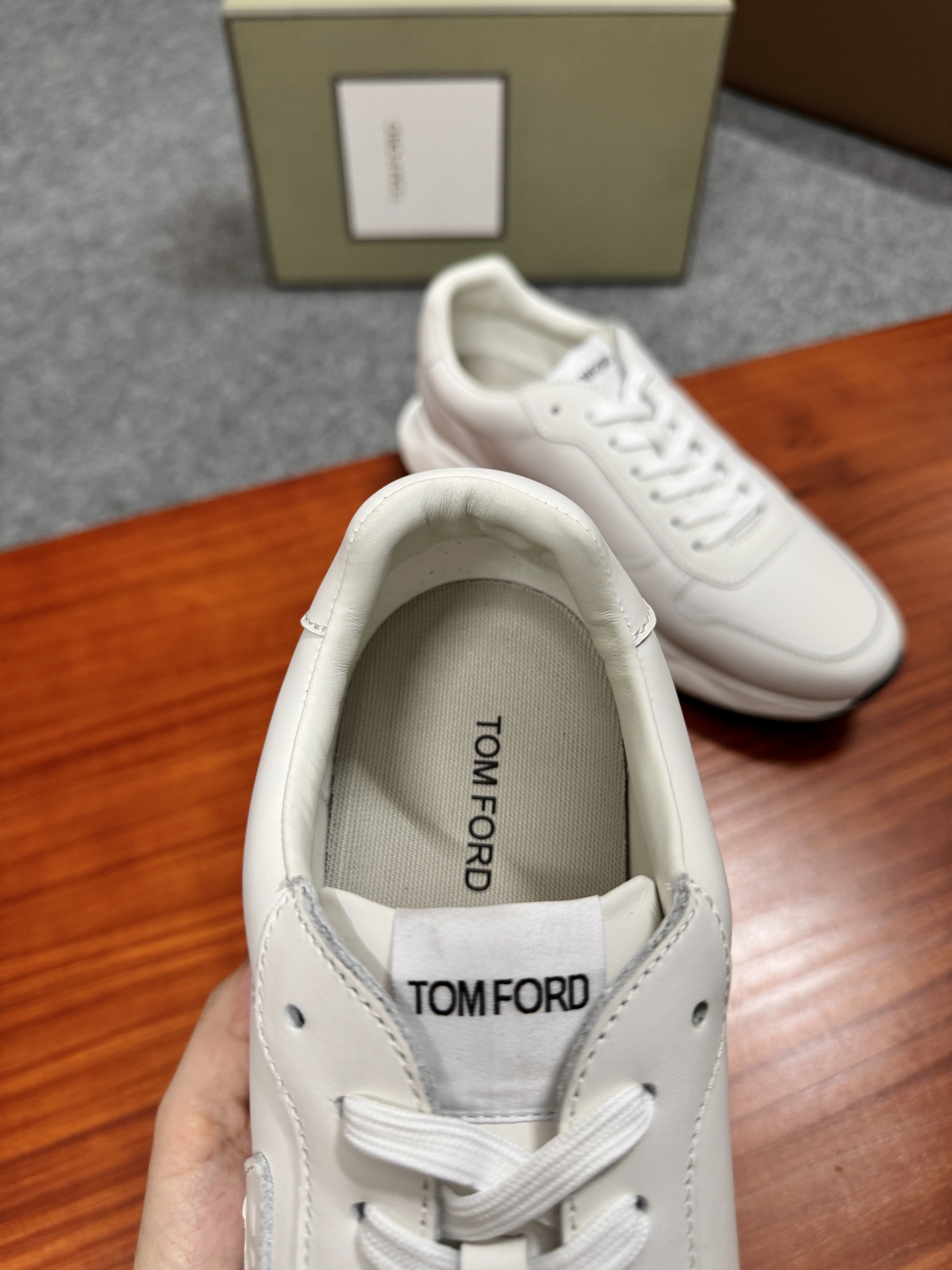 Tom Ford Cambridge Leather Low-Top Sneakers - Lace-Up, Rubber Sole 10 i1756038789340 6291 0 8