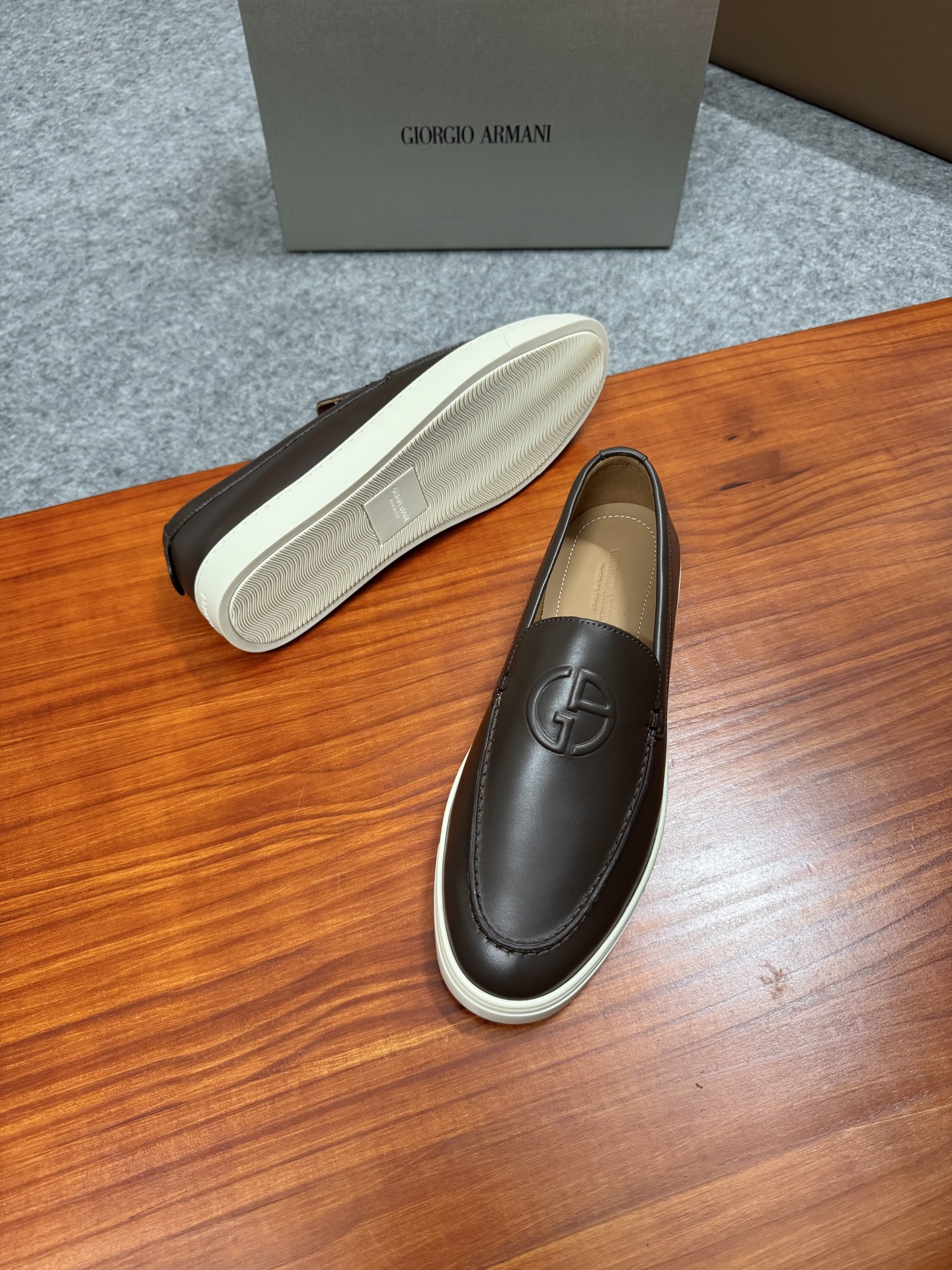 GIORGIO Armani Leather Loafers - Classic, Comfortable, and Stylish Shoes 4 i1756039530116 3356 0 2