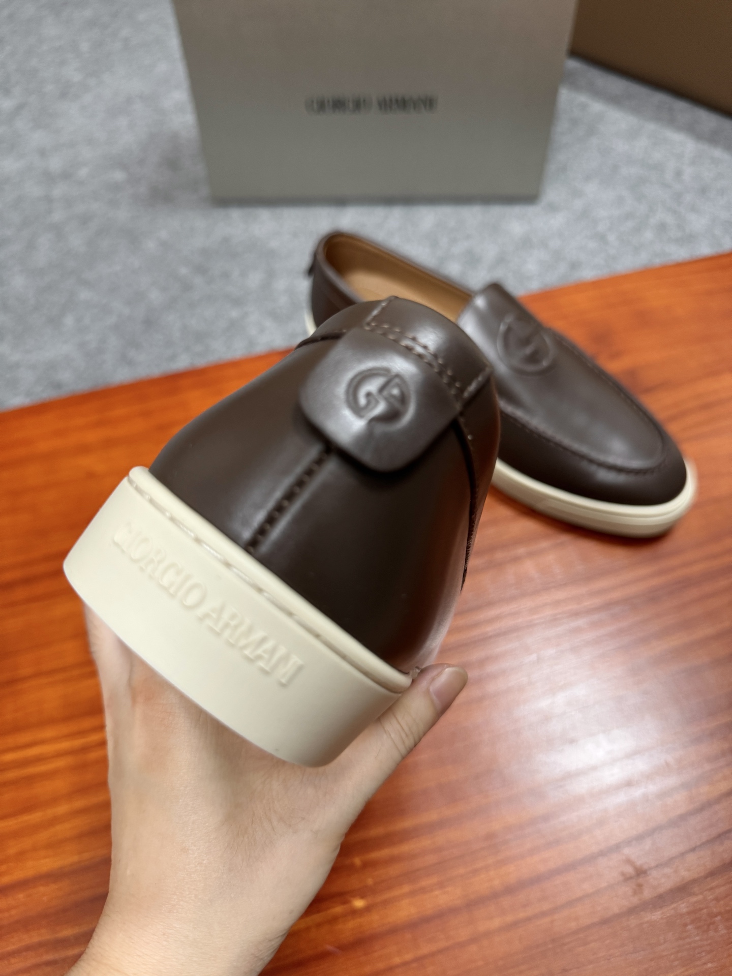 GIORGIO Armani Leather Loafers - Classic, Comfortable, and Stylish Shoes 9 i1756039530496 1200 0 7