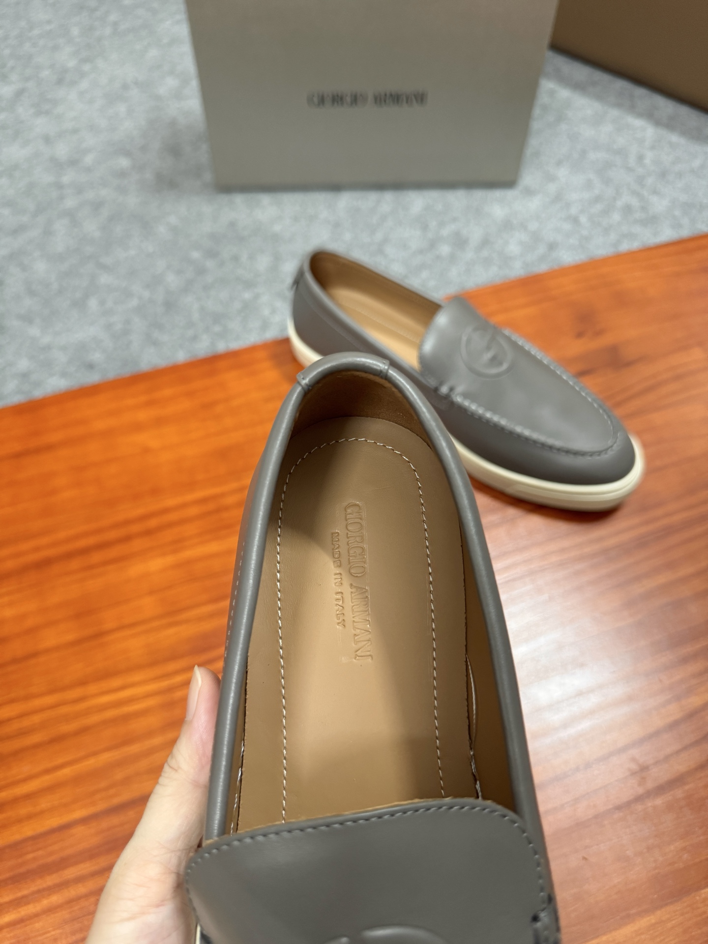GIORGIO Armani Leather Loafers: Classic Style, Modern Comfort for Men 10 i1756039553463 7858 0 8