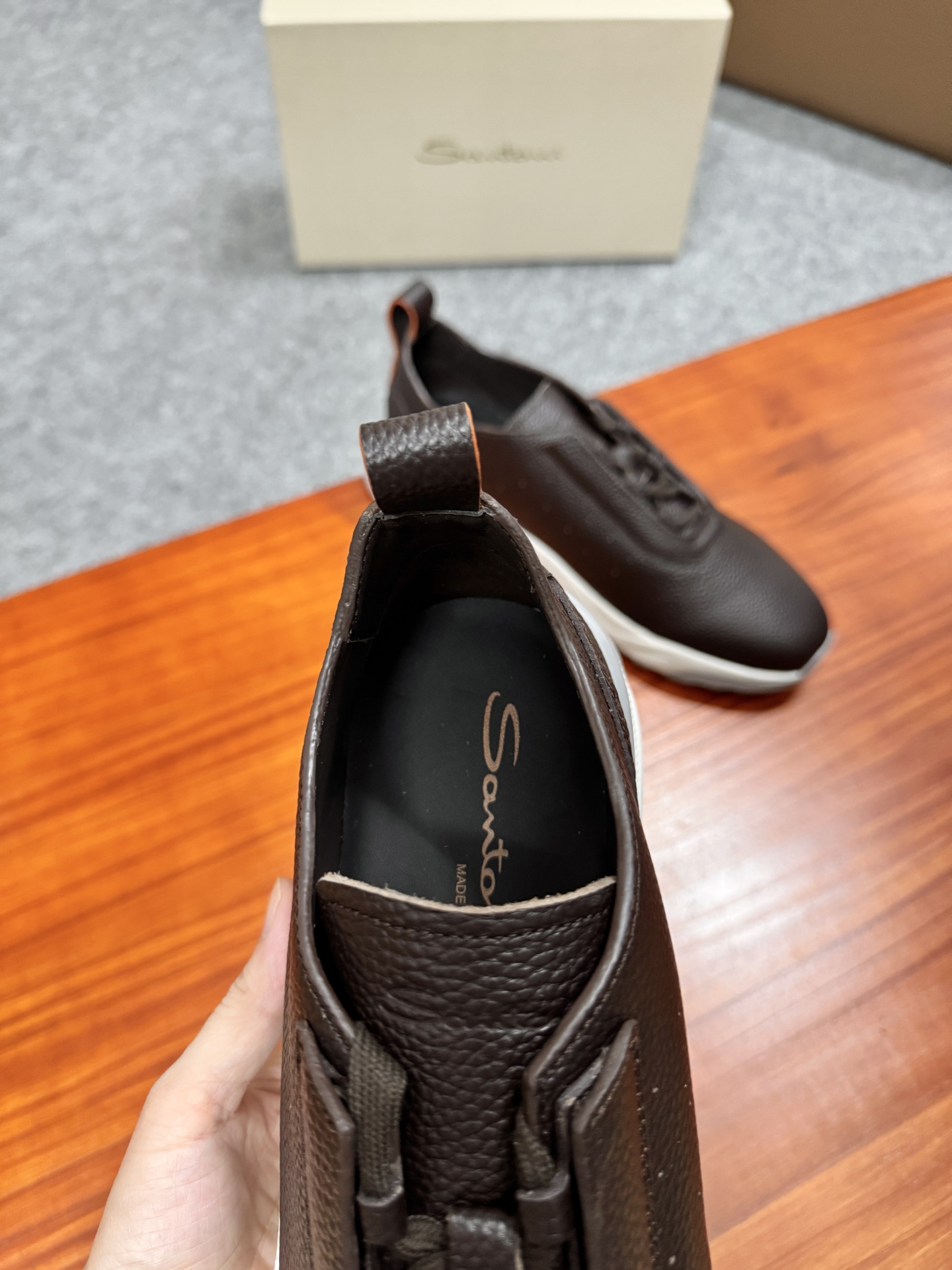 Santoni Men's Handmade Leather Sneakers - Classic Italian Design, Comfortable Fit 9 i1758885188704 4426 0 8