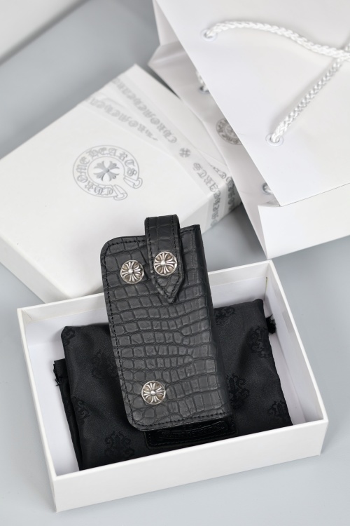 Chrome Hearts Black Alligator Leather Key Case with Sterling Silver Accents 1 Chrome Hearts Black Alligator Leather Key Case with Sterling Silver Accents