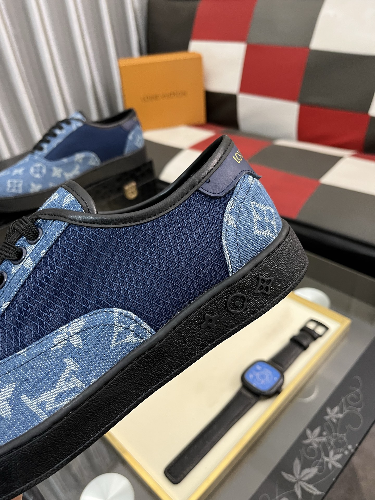 Louis Vuitton Men's Denim Casual Sneakers Designer Luxury Shoes 8 i1744650398230 1357 0 6