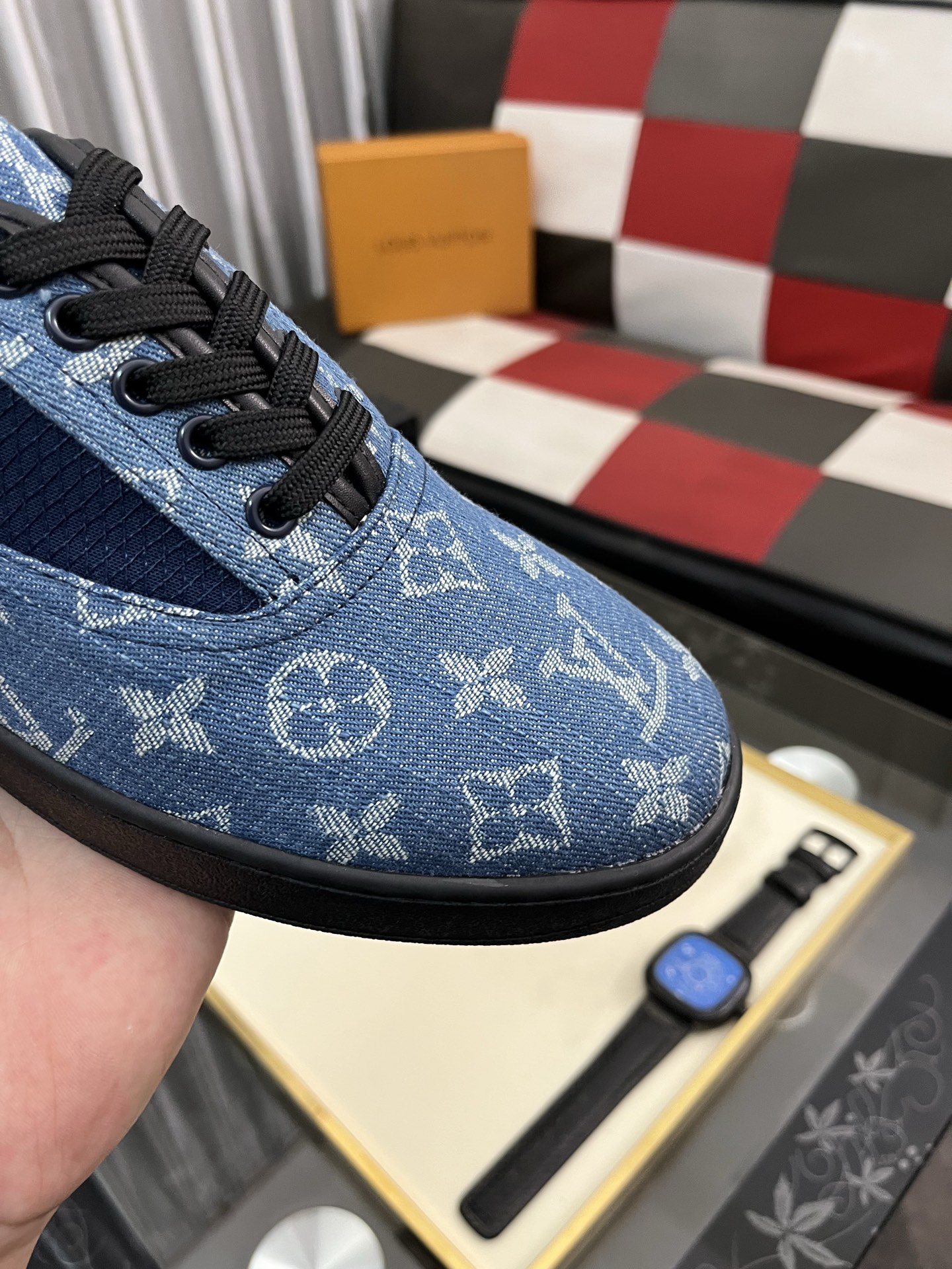 Louis Vuitton Men's Denim Casual Sneakers Designer Luxury Shoes 7 i1744650400100 4155 0 5