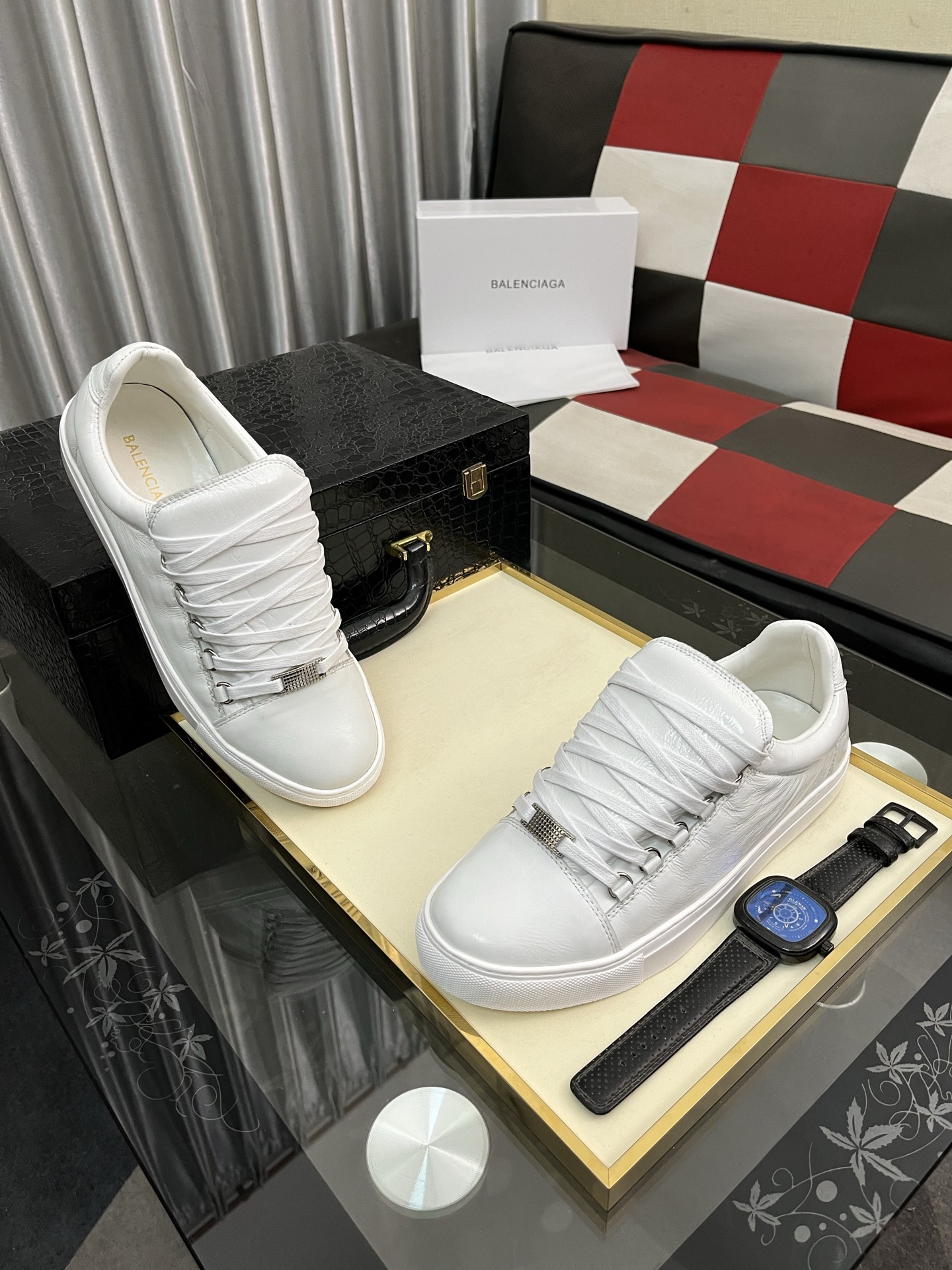 Balenciaga White Leather Low-Top Sneakers, Size 38-44 4 i1744907519746 3946 0 2
