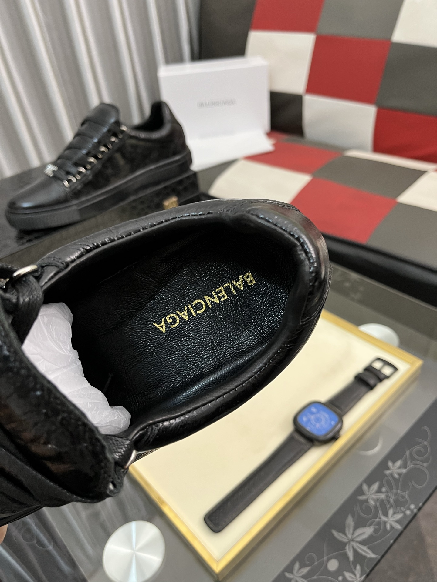 Balenciaga Arena Leather Sneakers, Black, Men's Size 38-44 9 i1744990056255 1350 0 7