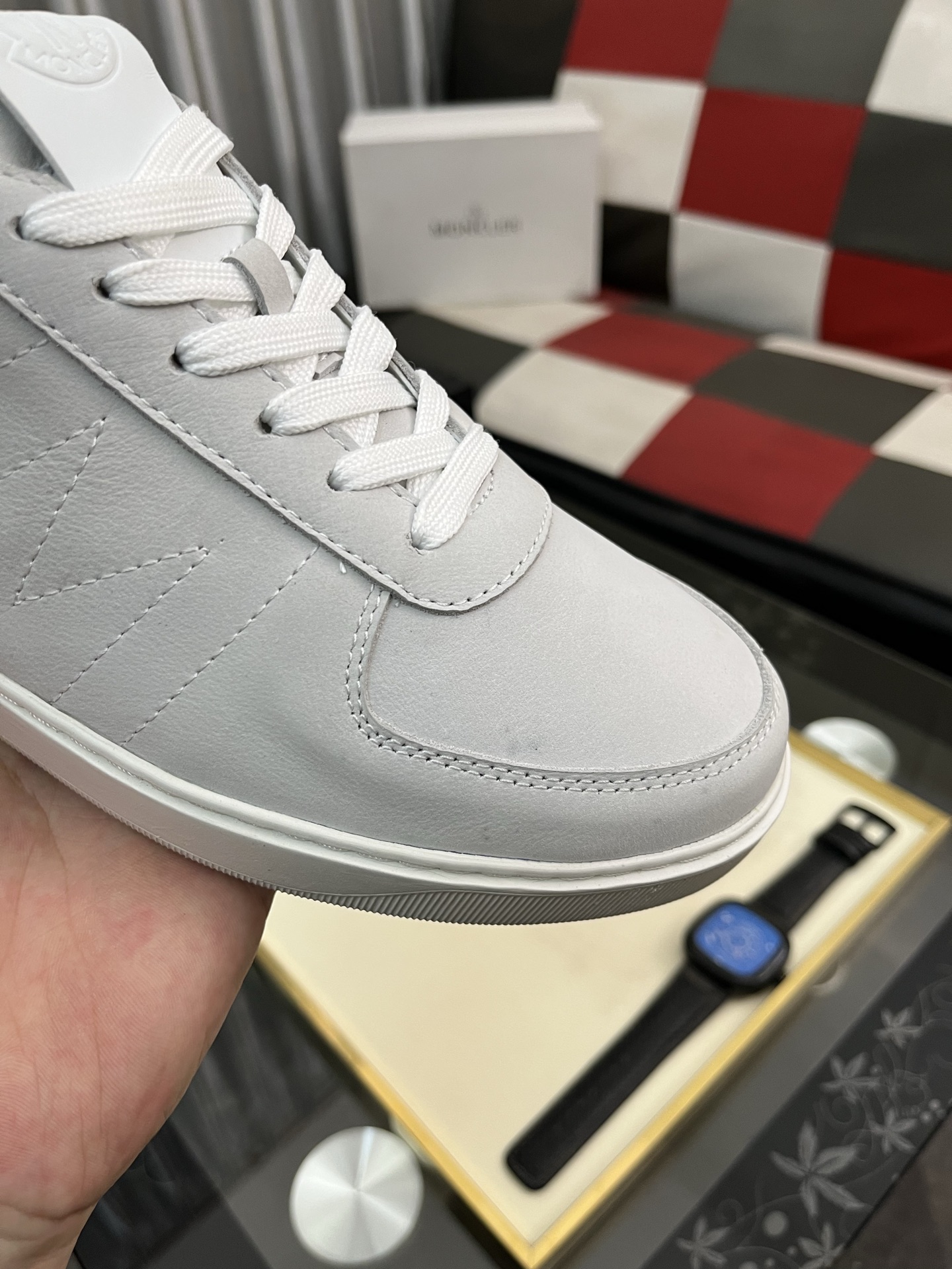 MONCLER Men's Leather Sneakers - Casual Lace-Up Style, Comfortable Fit 7 i1745084270876 9452 0 5