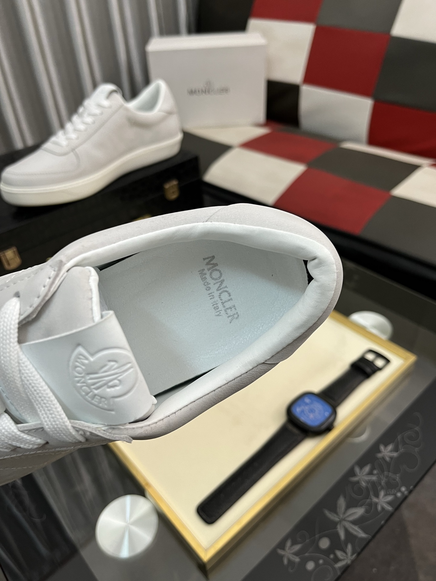 MONCLER Men's Leather Sneakers - Casual Lace-Up Style, Comfortable Fit 9 i1745084270918 463 0 7