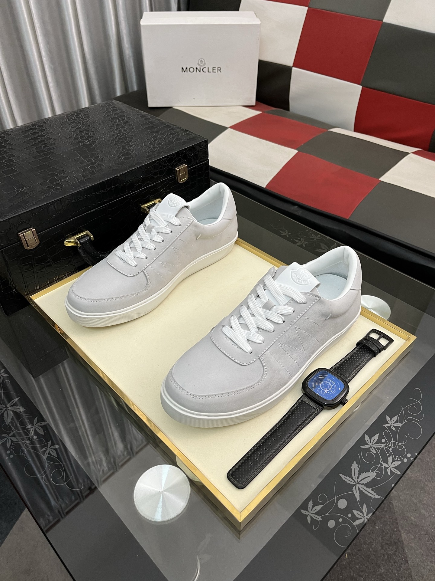 MONCLER Men's Leather Sneakers - Casual Lace-Up Style, Comfortable Fit 3 i1745084272762 3949 0 1