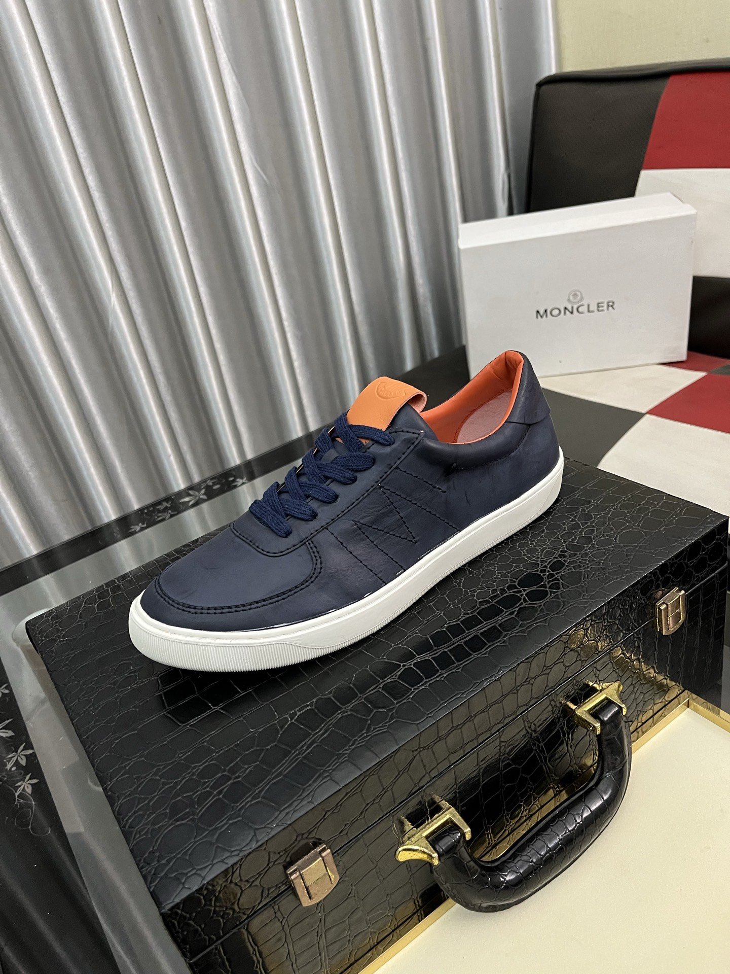 Moncler Men's Leather Sneakers - Casual Lace-Up Style, Comfortable Fit 2 i1745084342820 4168 0 0