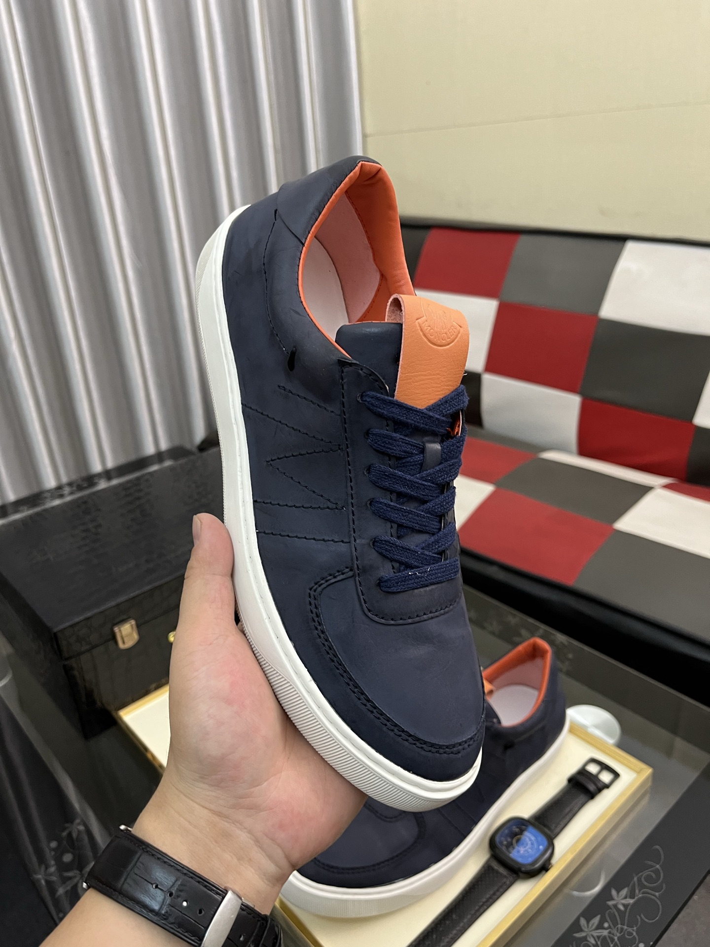 Moncler Men's Leather Sneakers - Casual Lace-Up Style, Comfortable Fit 5 i1745084342935 1451 0 3