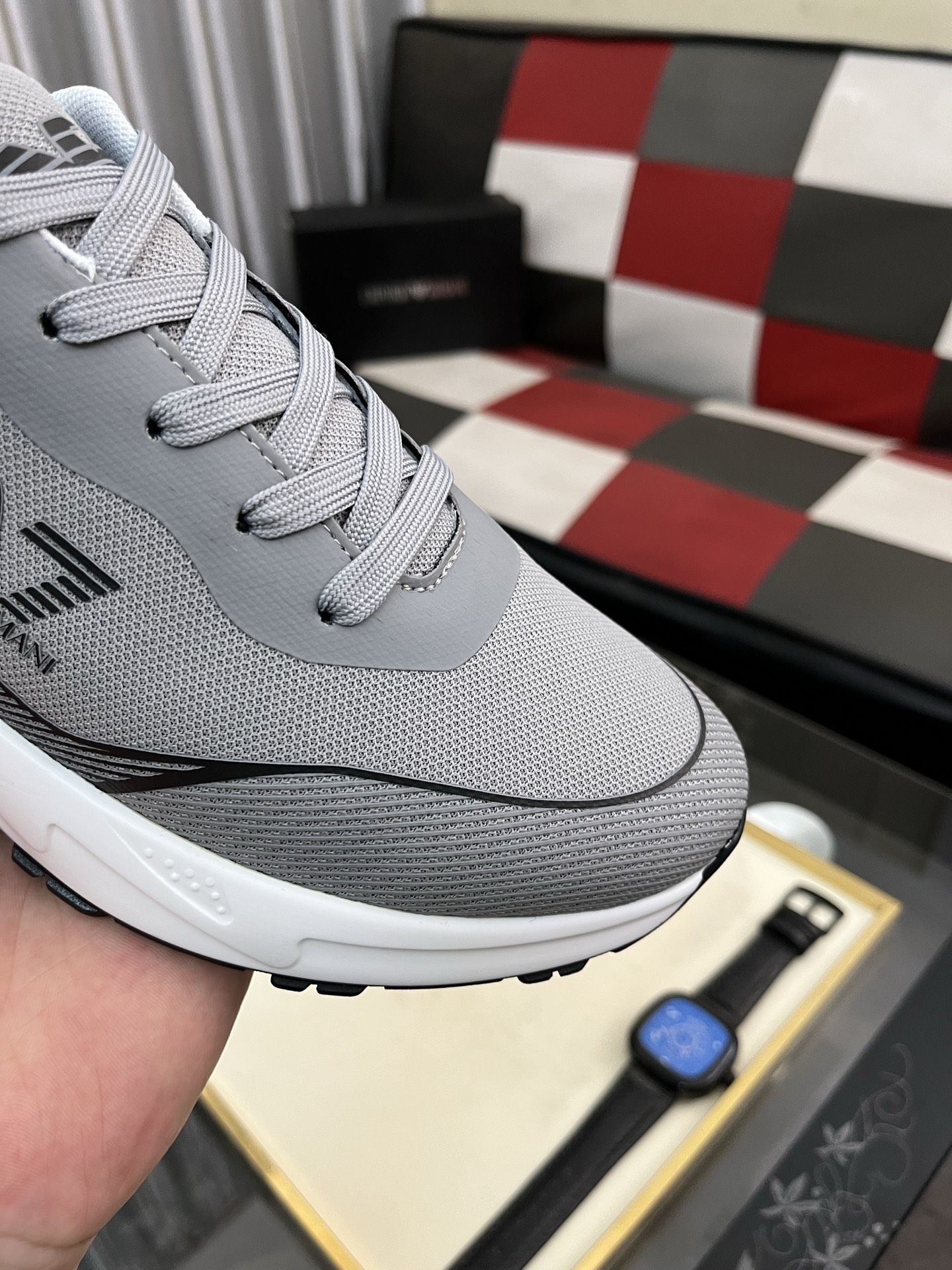 Emporio Armani Men's Breathable Leather Sneakers - Lightweight & Comfortable 7 i1745340273672 1264 0 5