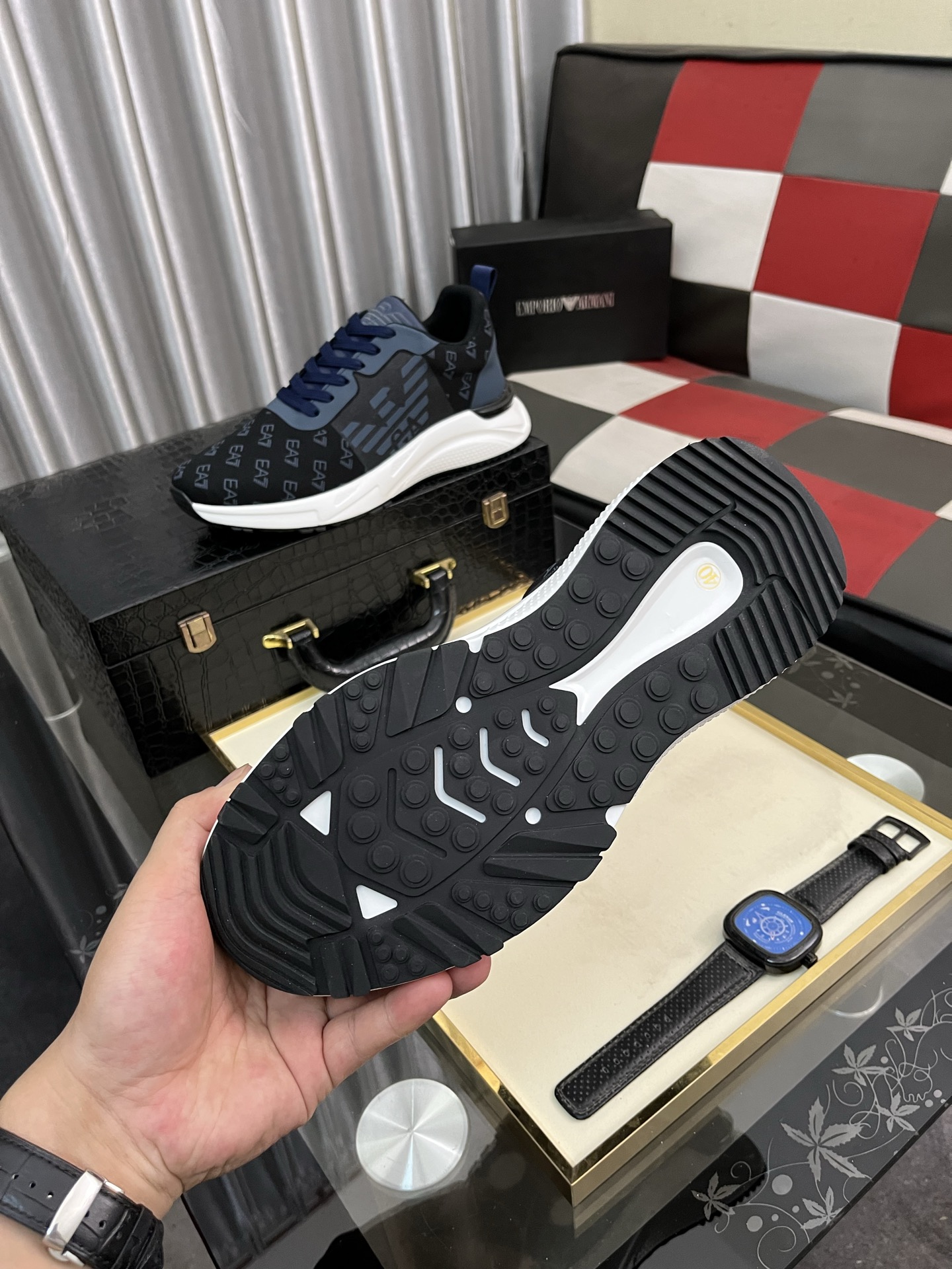 Emporio Armani Men's Leather Sneakers - Lightweight, Comfortable, Stylish 10 i1745340340740 5673 0 8