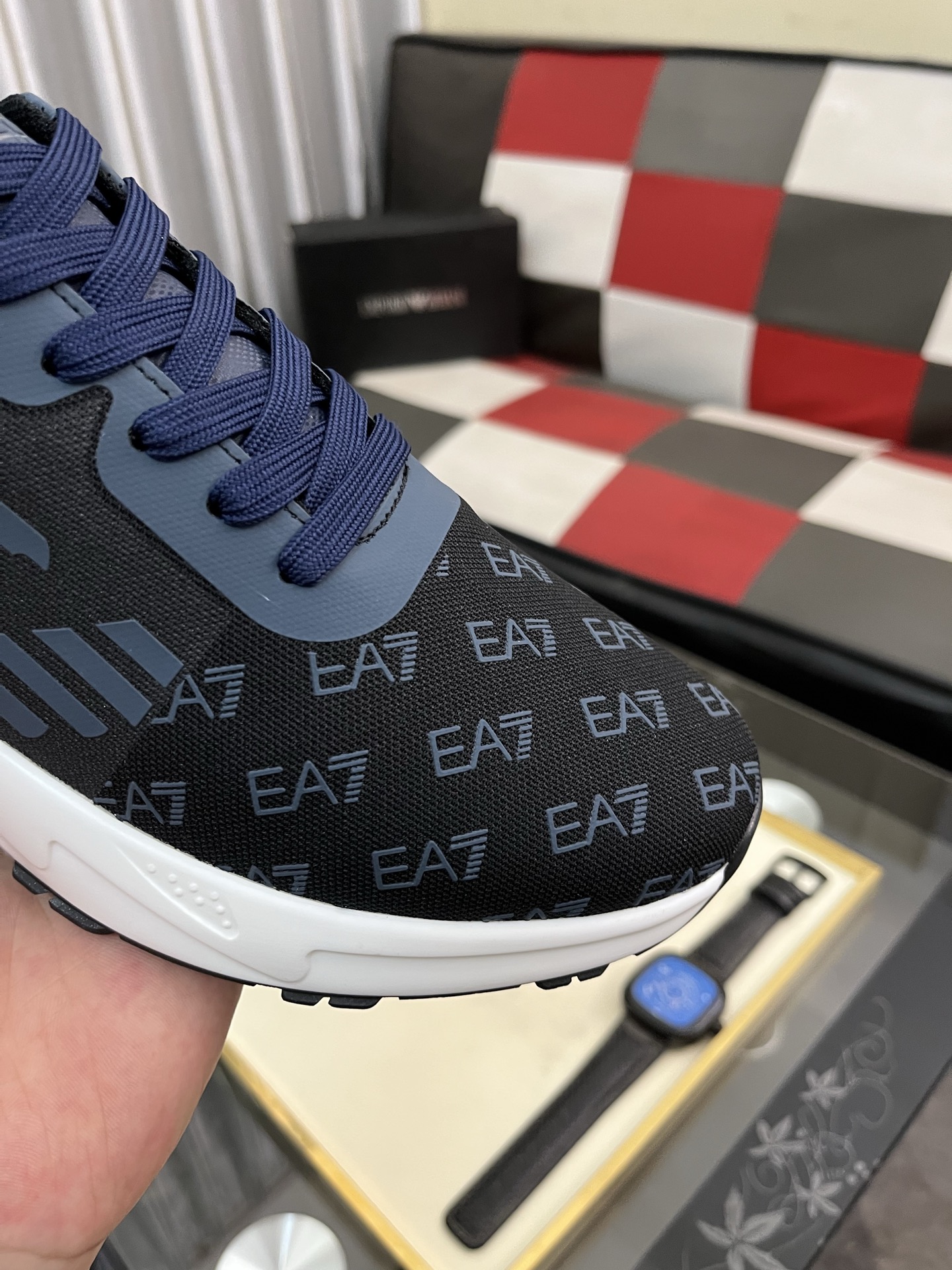 Emporio Armani Men's Leather Sneakers - Lightweight, Comfortable, Stylish 7 i1745340340792 303 0 5