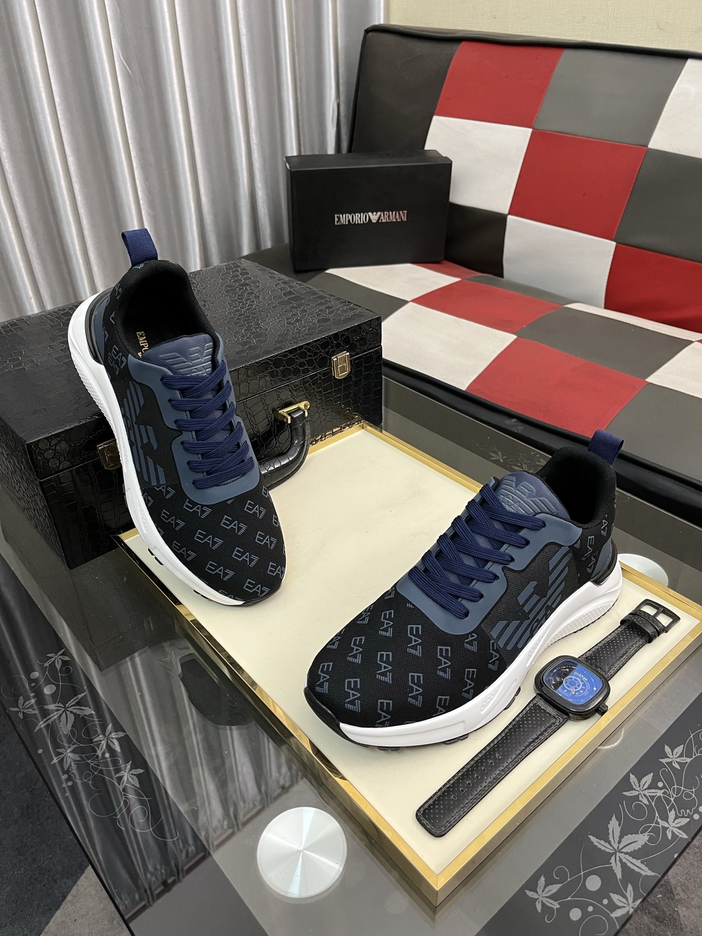 Emporio Armani Men's Leather Sneakers - Lightweight, Comfortable, Stylish 4 i1745340340949 923 0 2