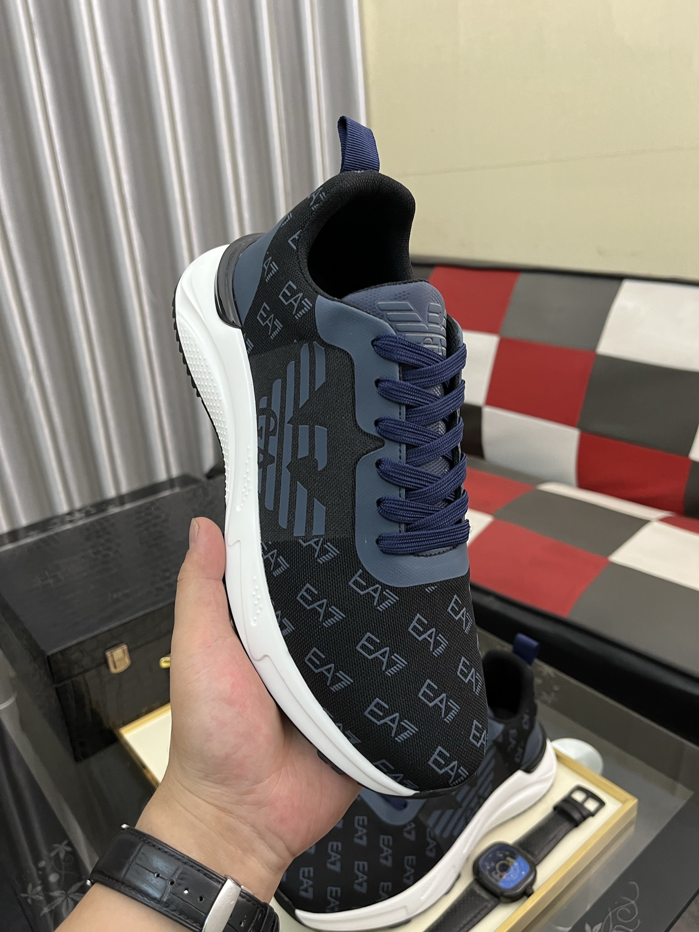 Emporio Armani Men's Leather Sneakers - Lightweight, Comfortable, Stylish 5 i1745340342346 8992 0 3
