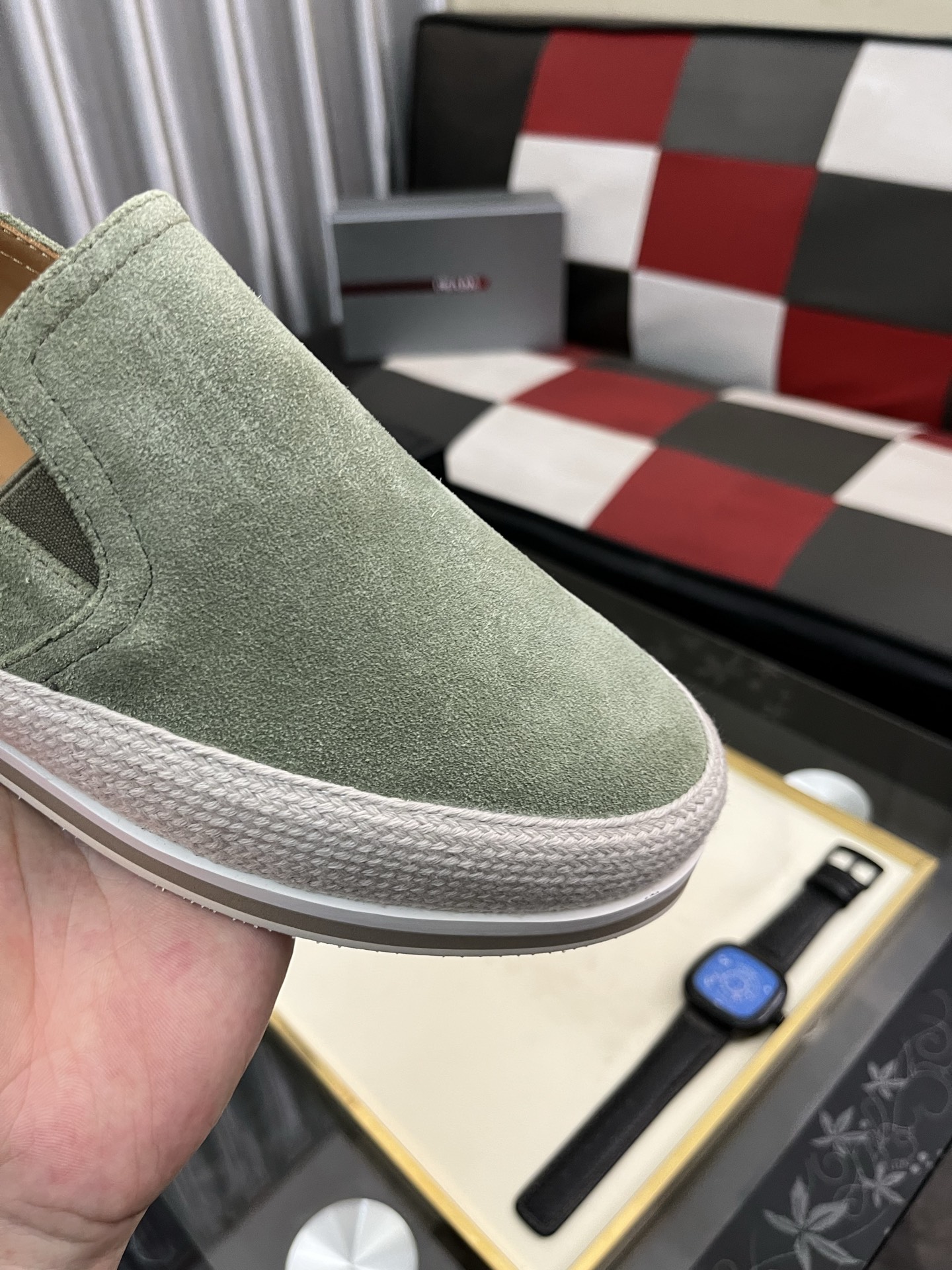 Prada Modern Style Green Suede Slip-On Sneakers Size 38-44 7 i1745427729434 8841 0 5