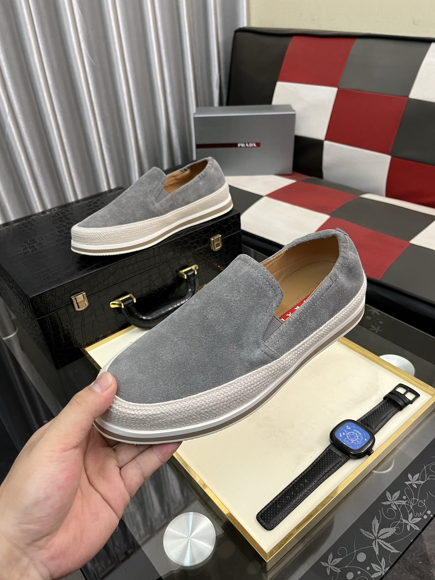 Prada Unique Modern Style Sneakers. Casual Loafers Original Leather 6 i1745427742658 2233 0 4