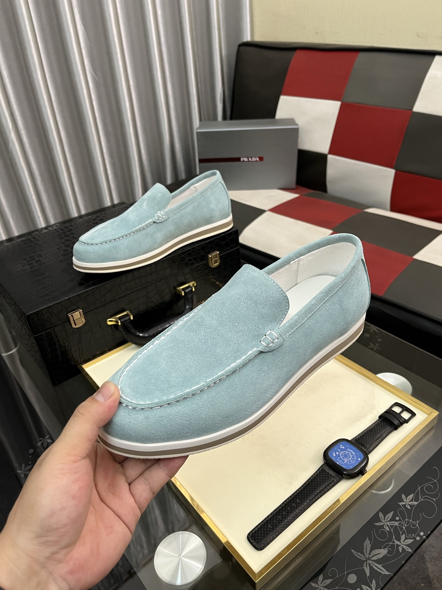Prada Men's Suede Loafers - Comfortable & Stylish, Sizes 38-44 6 i1745427810831 1203 0 4