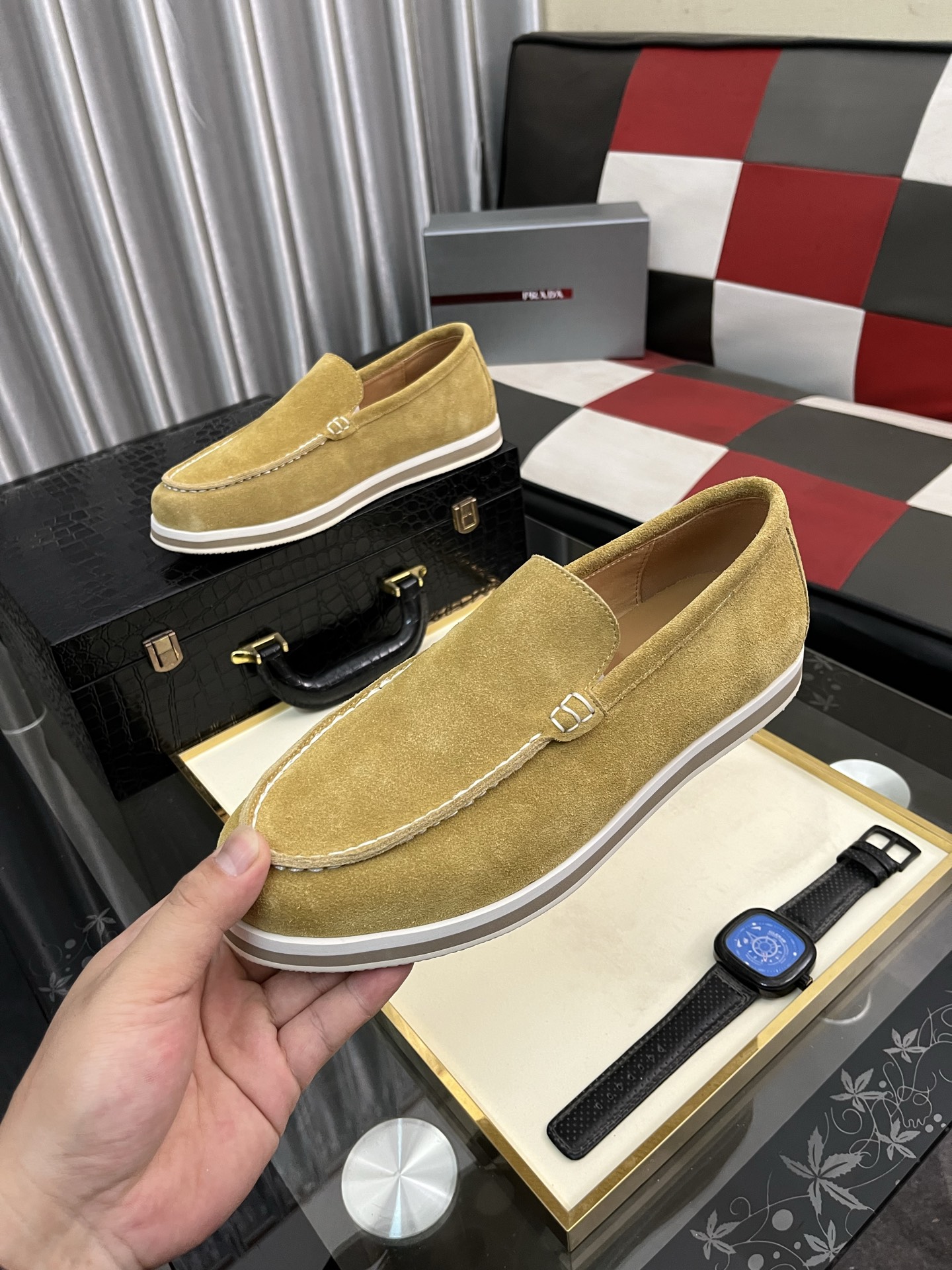 Prada Men's Suede Loafers - Comfortable, Durable, and Stylish (Sizes 38-44) 6 i1745427823086 4562 0 4