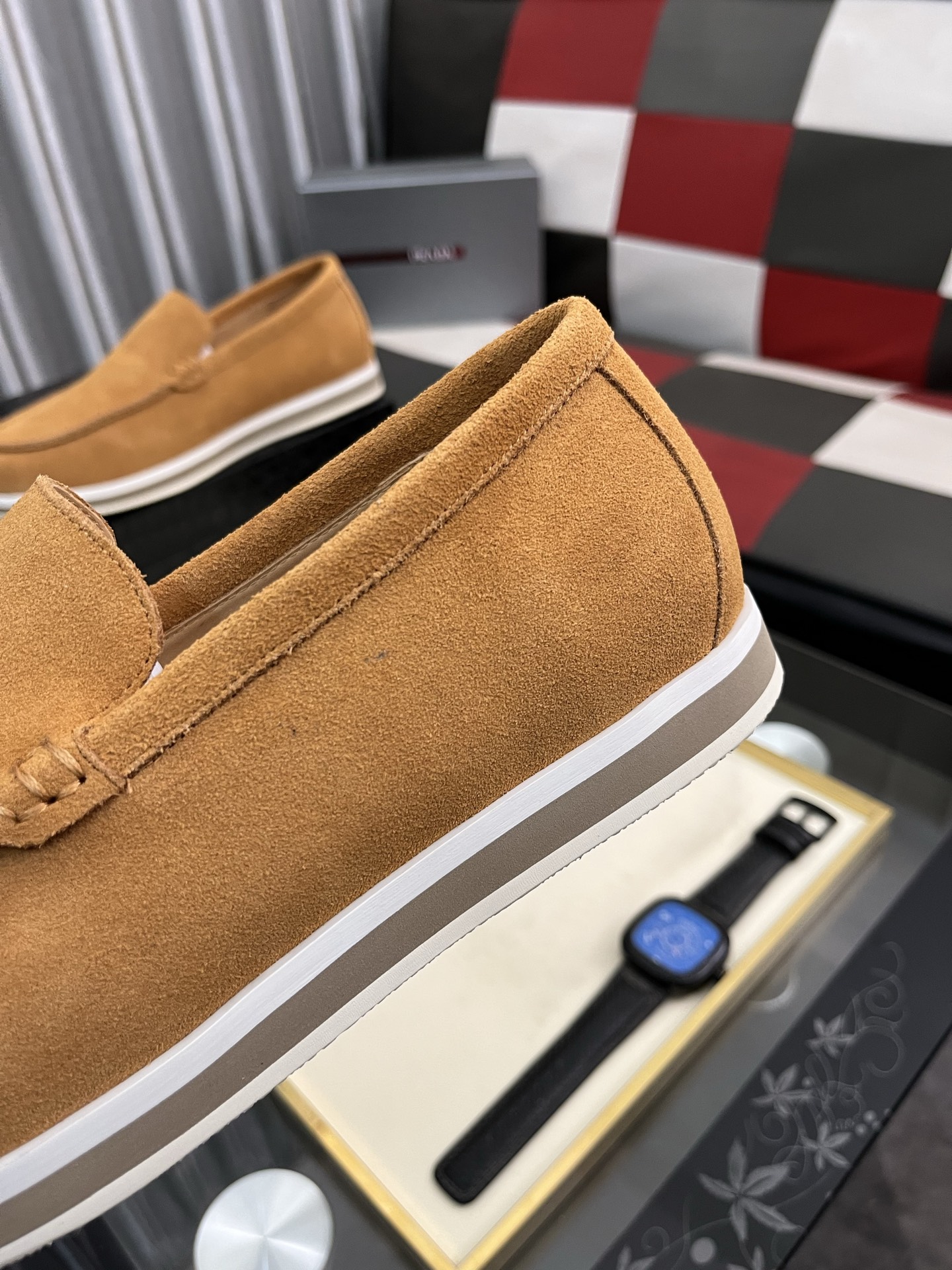 Prada Modern Style Loafers in Camel Suede Leather, Sizes 38-44 8 i1745427836174 8928 0 6