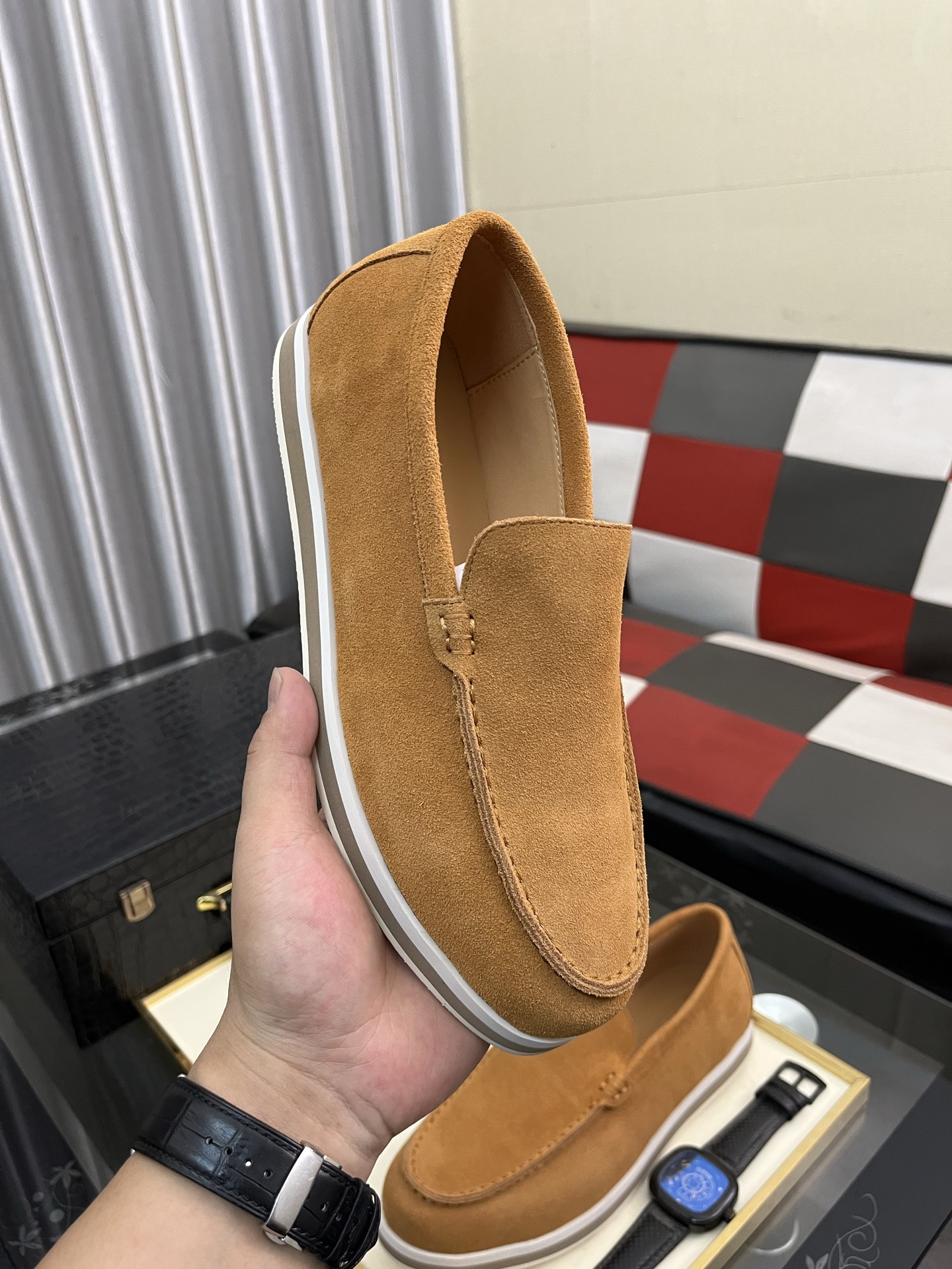 Prada Modern Style Loafers in Camel Suede Leather, Sizes 38-44 5 i1745427837902 5882 0 3