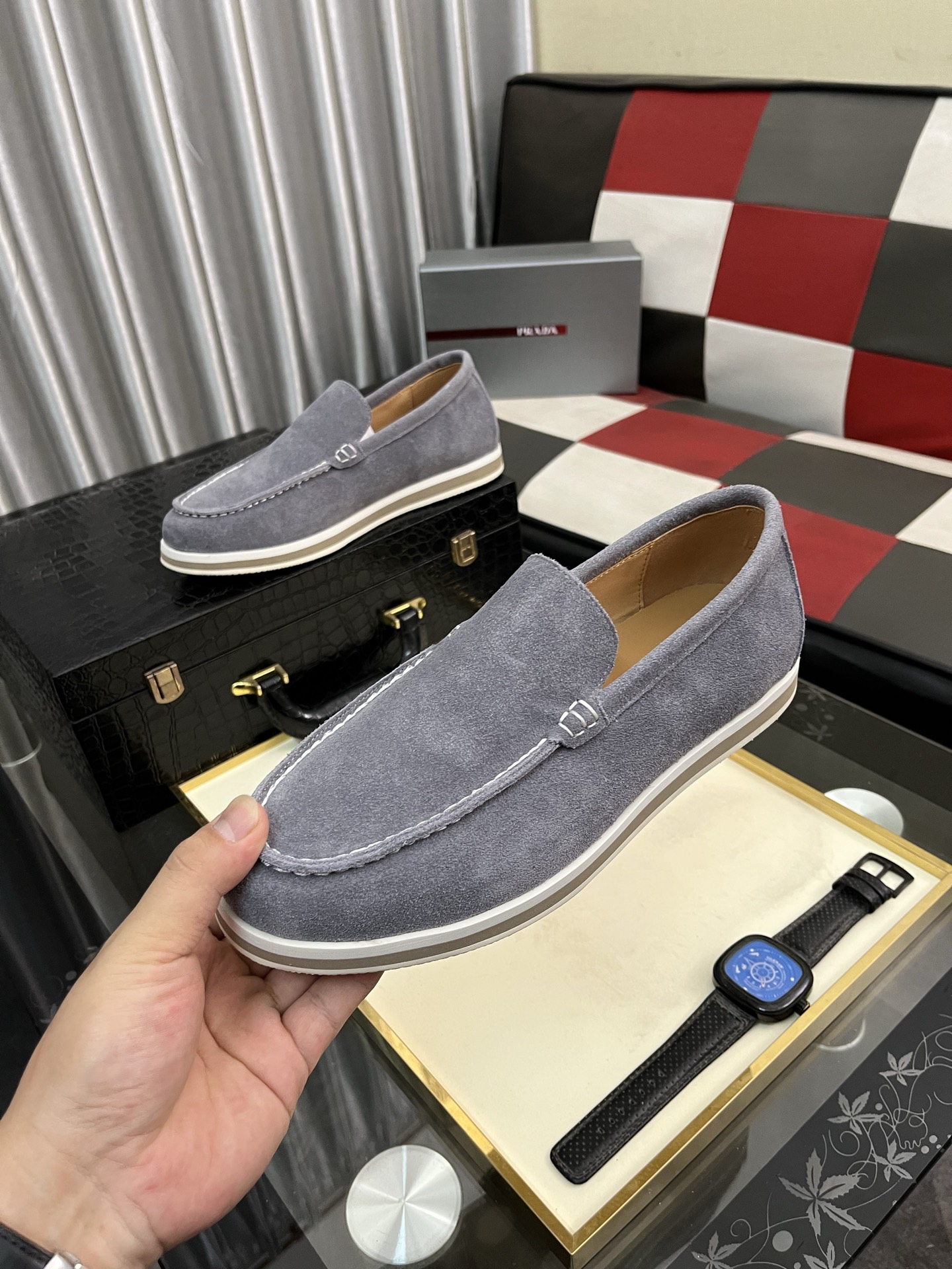 Prada Men's Suede Loafers: Modern Style, Ultimate Comfort (Sizes 38-44) 6 i1745427852242 432 0 4