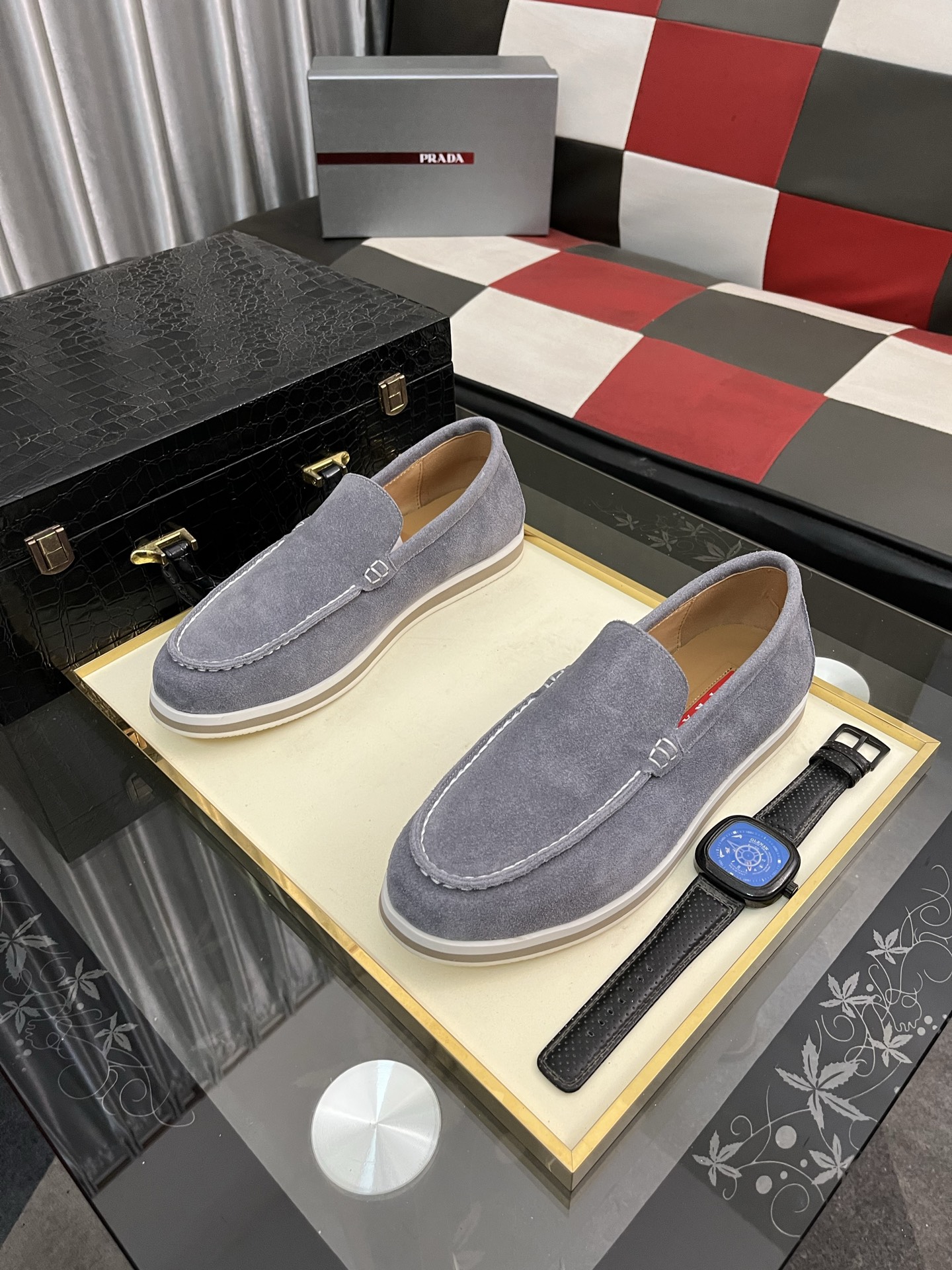 Prada Men's Suede Loafers: Modern Style, Ultimate Comfort (Sizes 38-44) 3 i1745427852250 7457 0 1