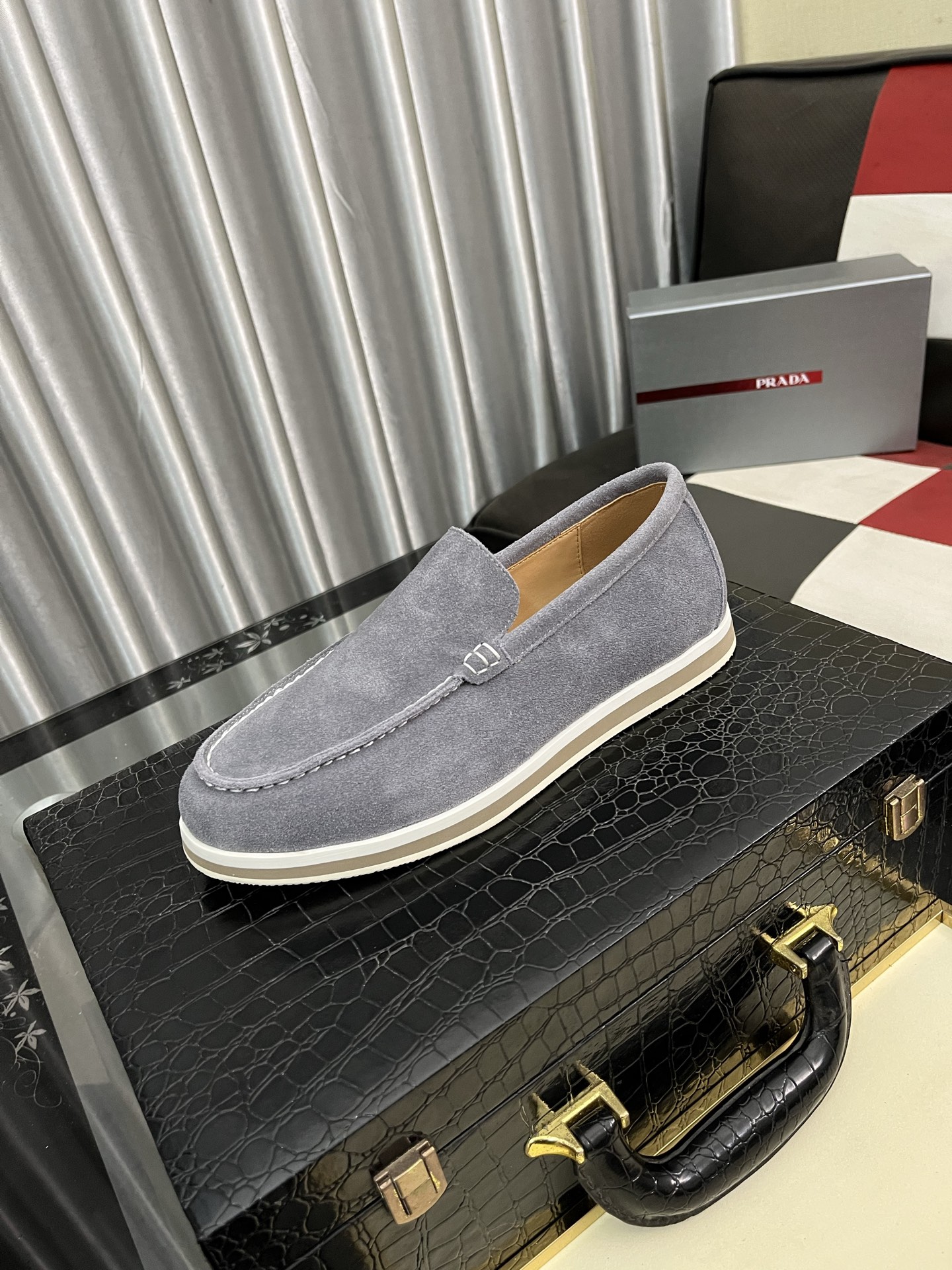 Prada Men's Suede Loafers: Modern Style, Ultimate Comfort (Sizes 38-44) 1 Prada Men's Suede Loafers: Modern Style, Ultimate Comfort (Sizes 38-44)