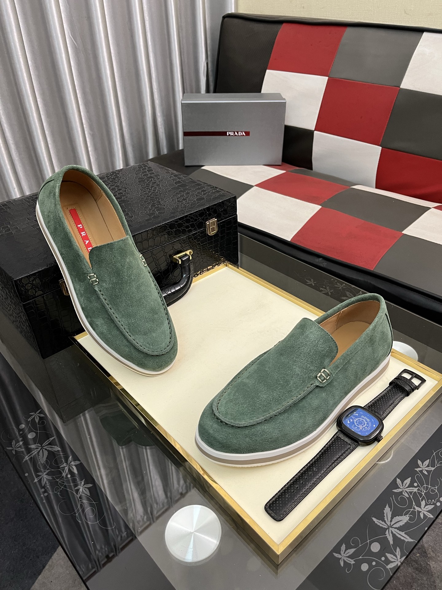 Prada Men's Suede Loafers: Modern Style, Comfortable Fit (Sizes 38-44) 4 i1745427866871 847 0 2