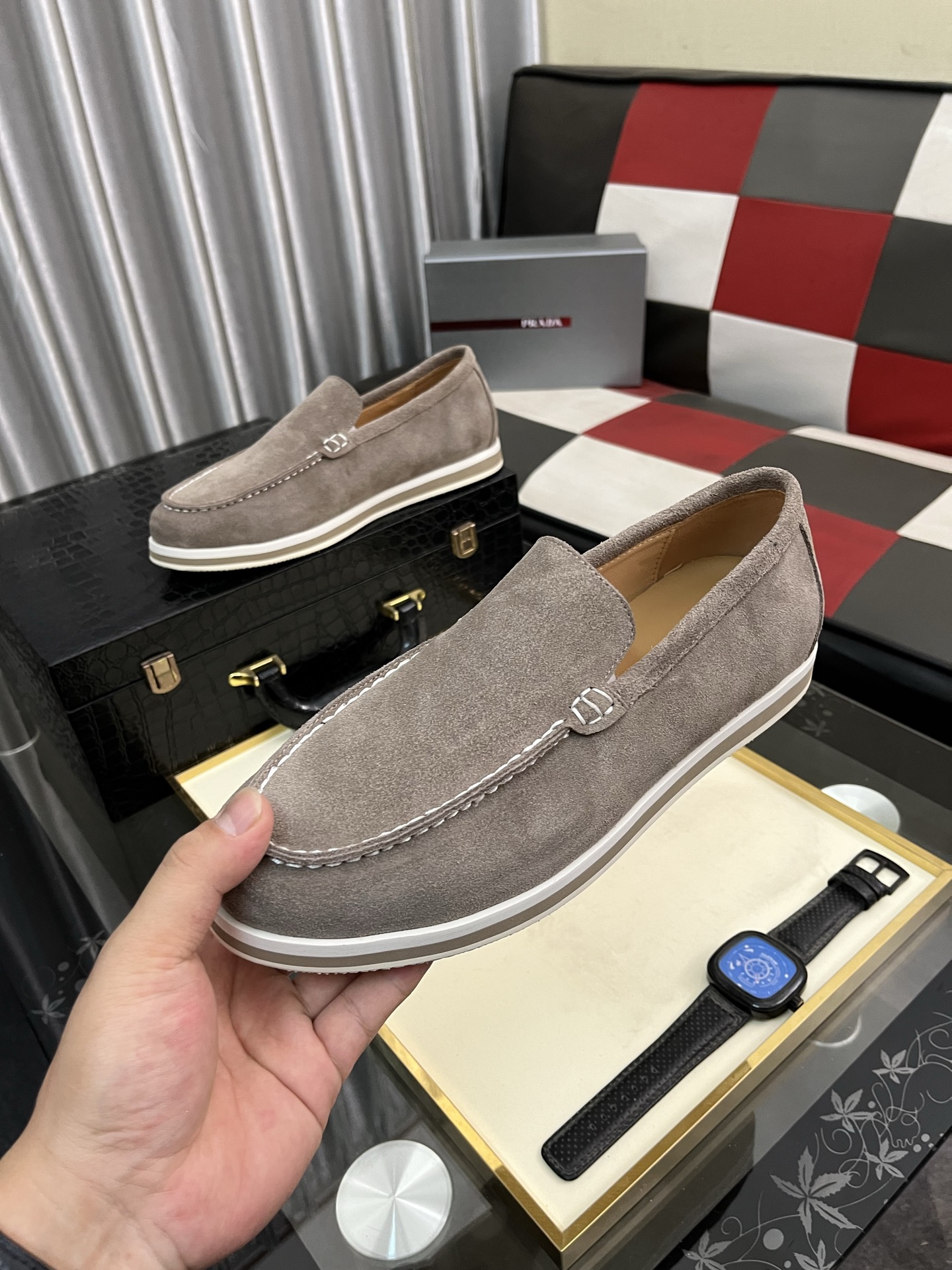 Prada Suede Loafers: Modern, Comfortable Style (Sizes 38-44 Available) 6 i1745427895967 4198 0 4
