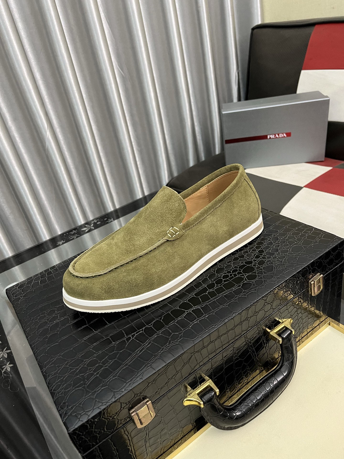 Prada Suede Loafers - Modern Style, Comfortable & Durable, Available in Sizes 38-44 1 Prada Suede Loafers - Modern Style, Comfortable & Durable, Available in Sizes 38-44
