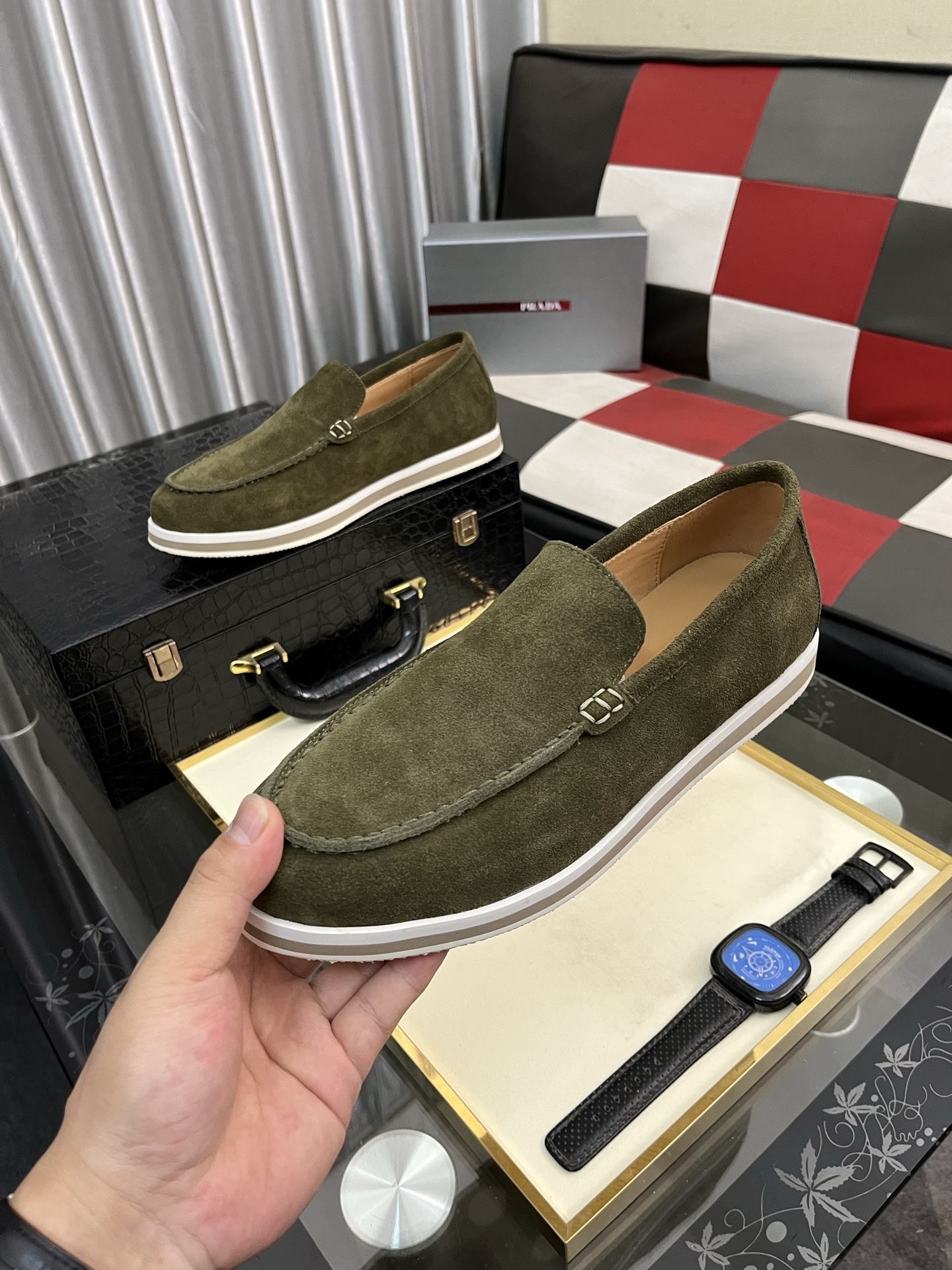 Prada Unique Modern Style Sneakers in Original Leather Loafers 6 i1745427925220 7018 0 4