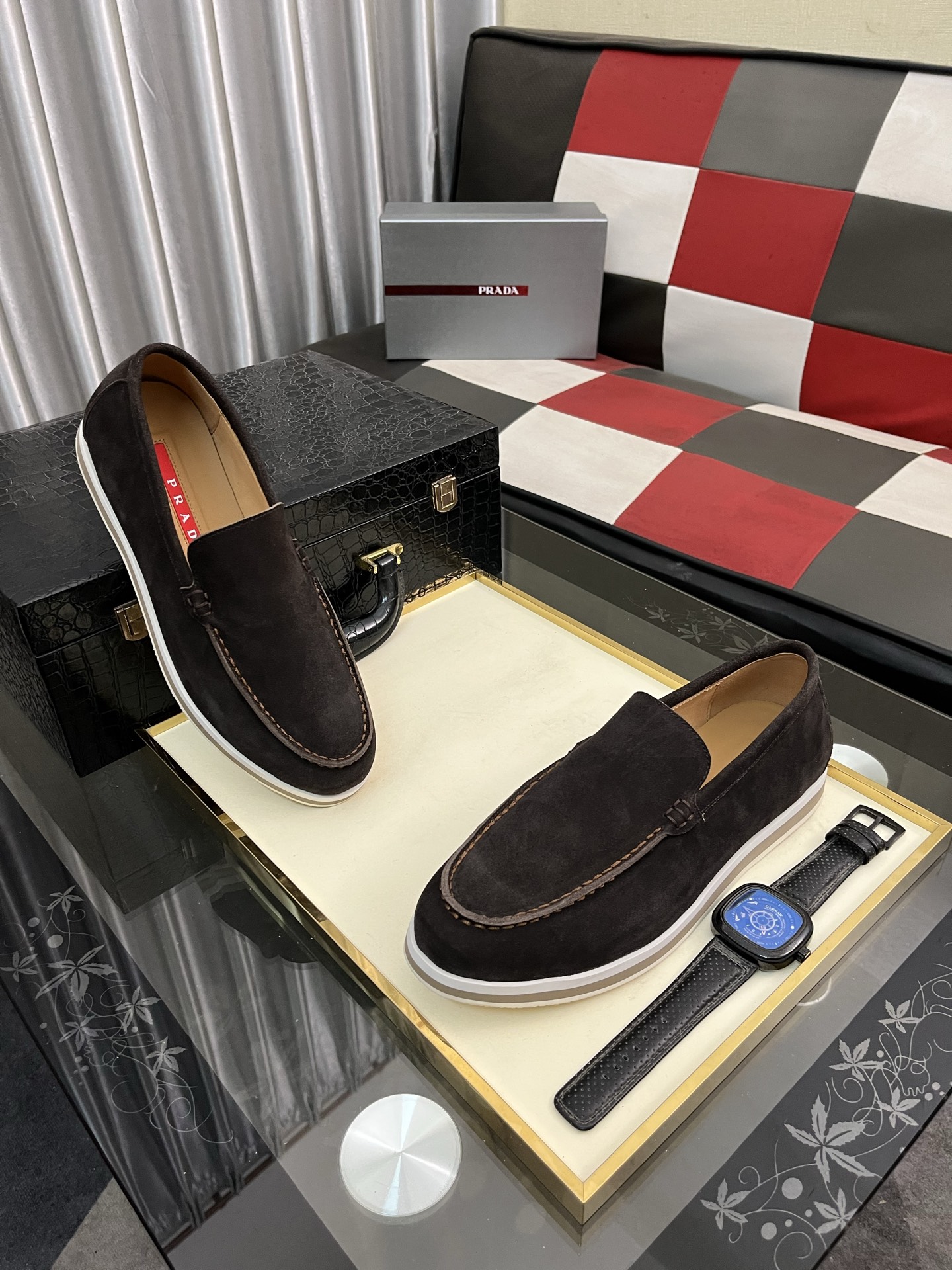 Prada Men's Suede Loafers - Modern Style, Comfortable & Durable, Sizes 38-44 4 i1745427941606 2402 0 2