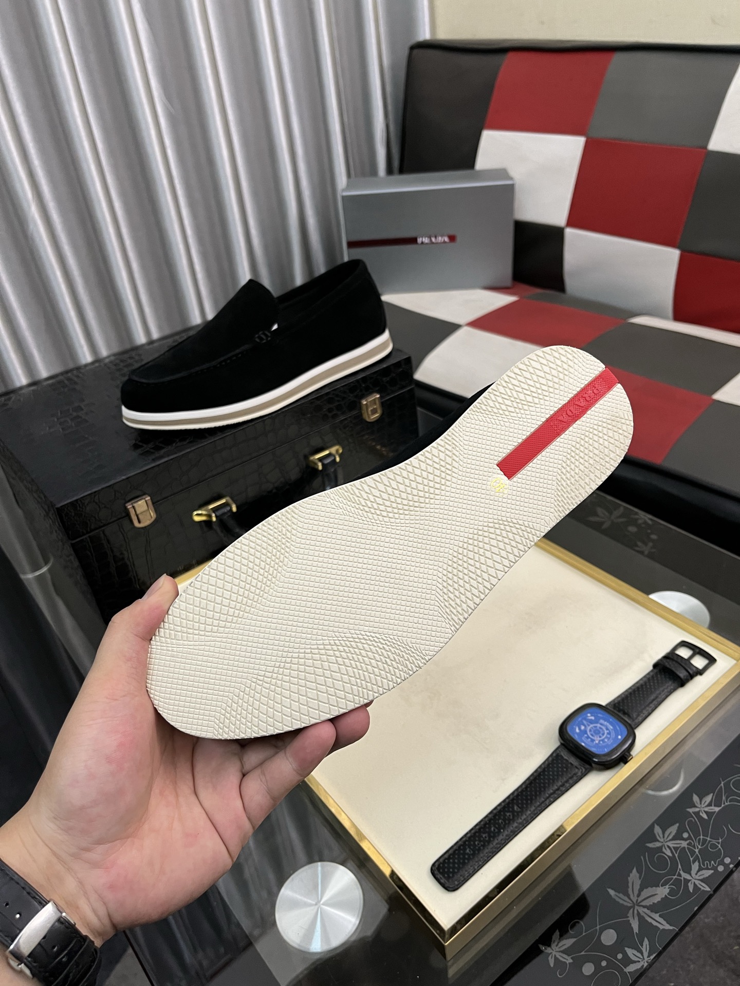 Prada Men's Suede Loafers - Modern Comfort and Style, Sizes 38-44 10 i1745427953888 8084 0 8