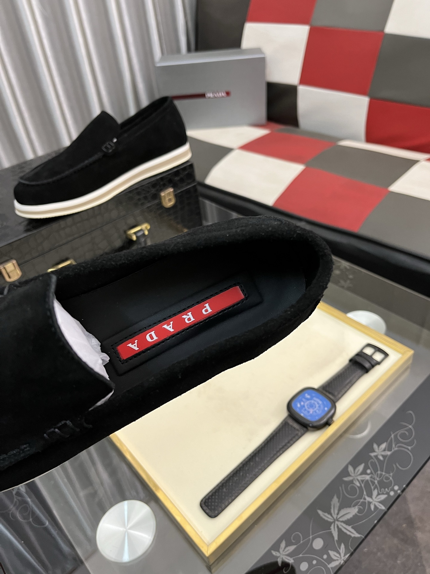 Prada Men's Suede Loafers - Modern Comfort and Style, Sizes 38-44 9 i1745427955780 5 0 7