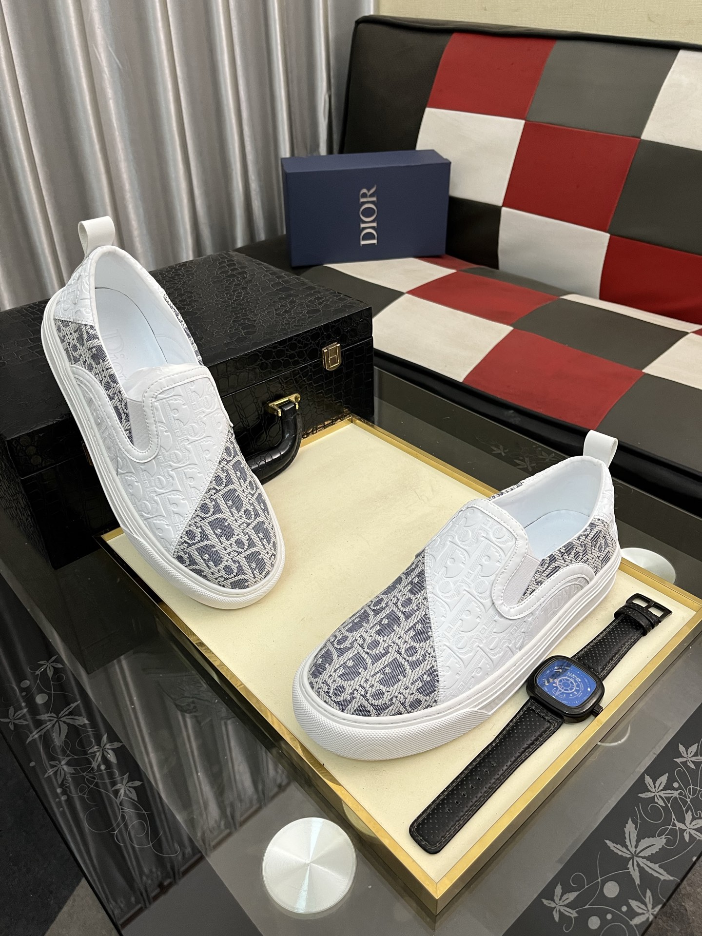Dior Modern Slip-On Sneakers, Original Leather, Comfortable and Durable 4 i1746810552365 4913 0 2